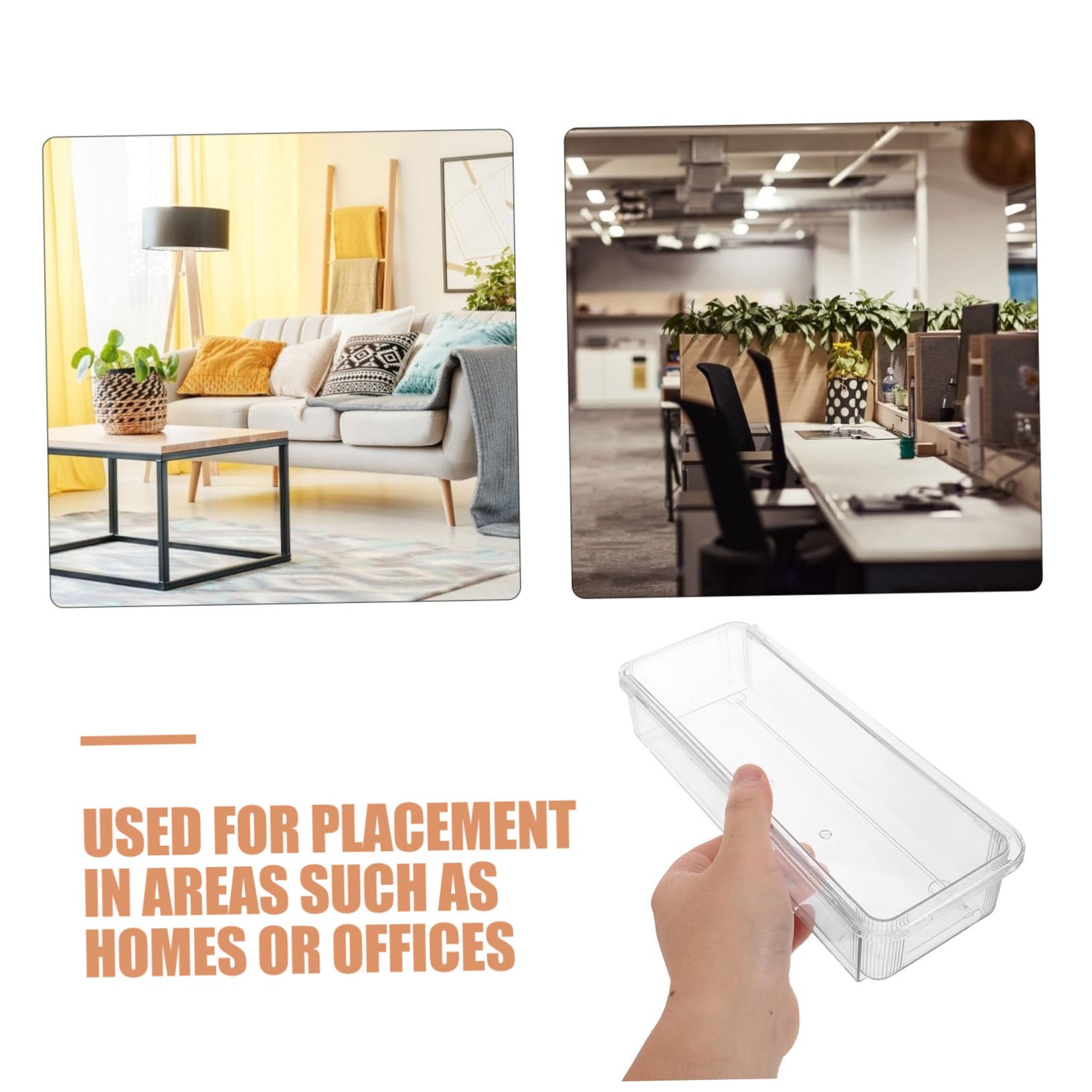 Organisateur de Rangement Réglable, 2 Pièces en Plastique Transparent