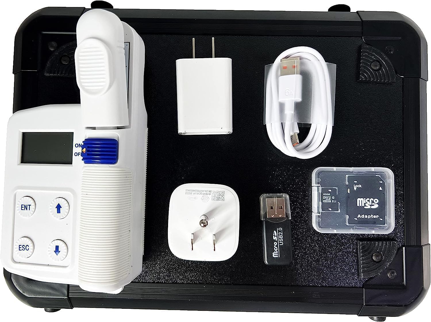 Chlorophyll Analyzer Chlorophyll Meter Nitrogen Content Leaf Temperature Tester with Measuring Range 0.0 to 99.99 SPAD Including a Mainframe 16GB Large Storage Space