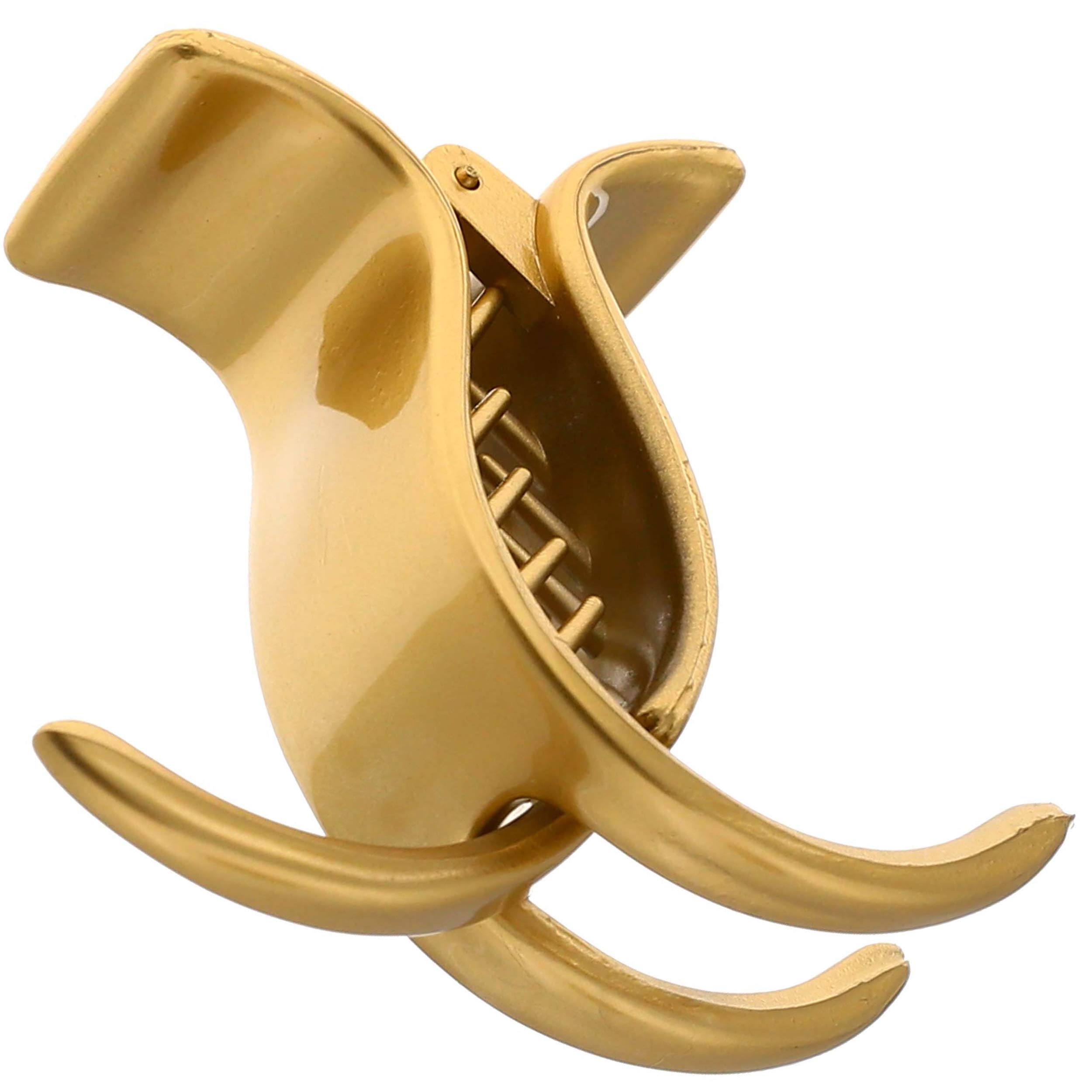 Camila Paris CP2919 French Hair Clip for Women, Gold 3 Teeth Ponytail Holder, Girls Hair Claw Clips Jaw Fashion Durable Styling Hair Accessories for