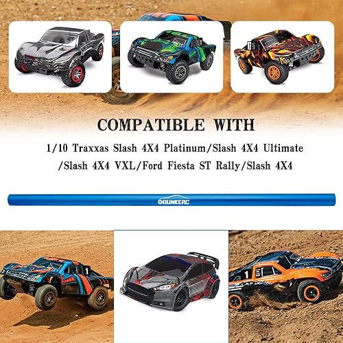 Miniatura 3 de OGUNKE Eje de transmisión de aleación de aluminio RC Actualización perfecta para el eje de transmisión central Traxxas 4X4 (azul)