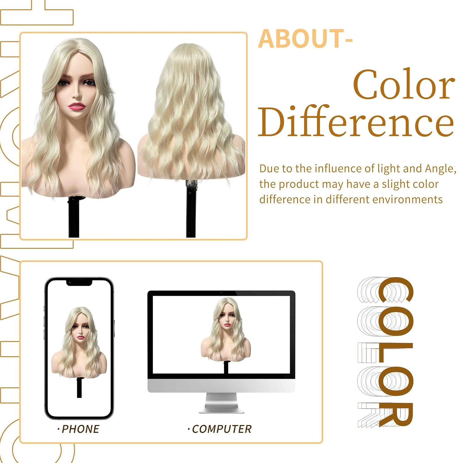 16inch Long Wavy Curly Hair Topper With Highlights Clip In Synthetic Wiglets Hairpiece For Women thin hair (22H10,16inch)
