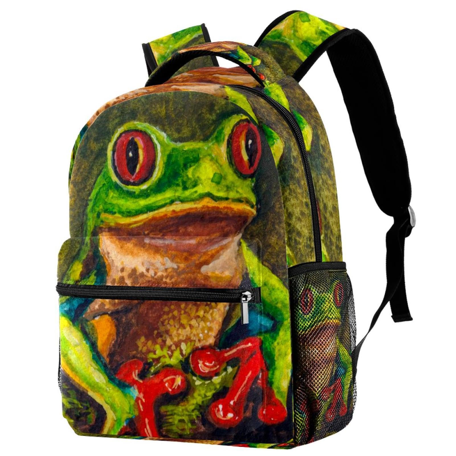 Sac à dos grenouille arborescente aux yeux rouges multicolore 40cm - 7