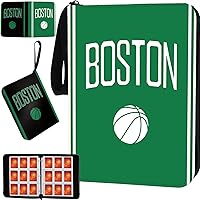Vista 10 de Carpeta de tarjetas de baloncesto con mangas, 400 bolsillos, tarjetero de baloncesto #30 para tarjetas intercambiables, organizador de carpetas