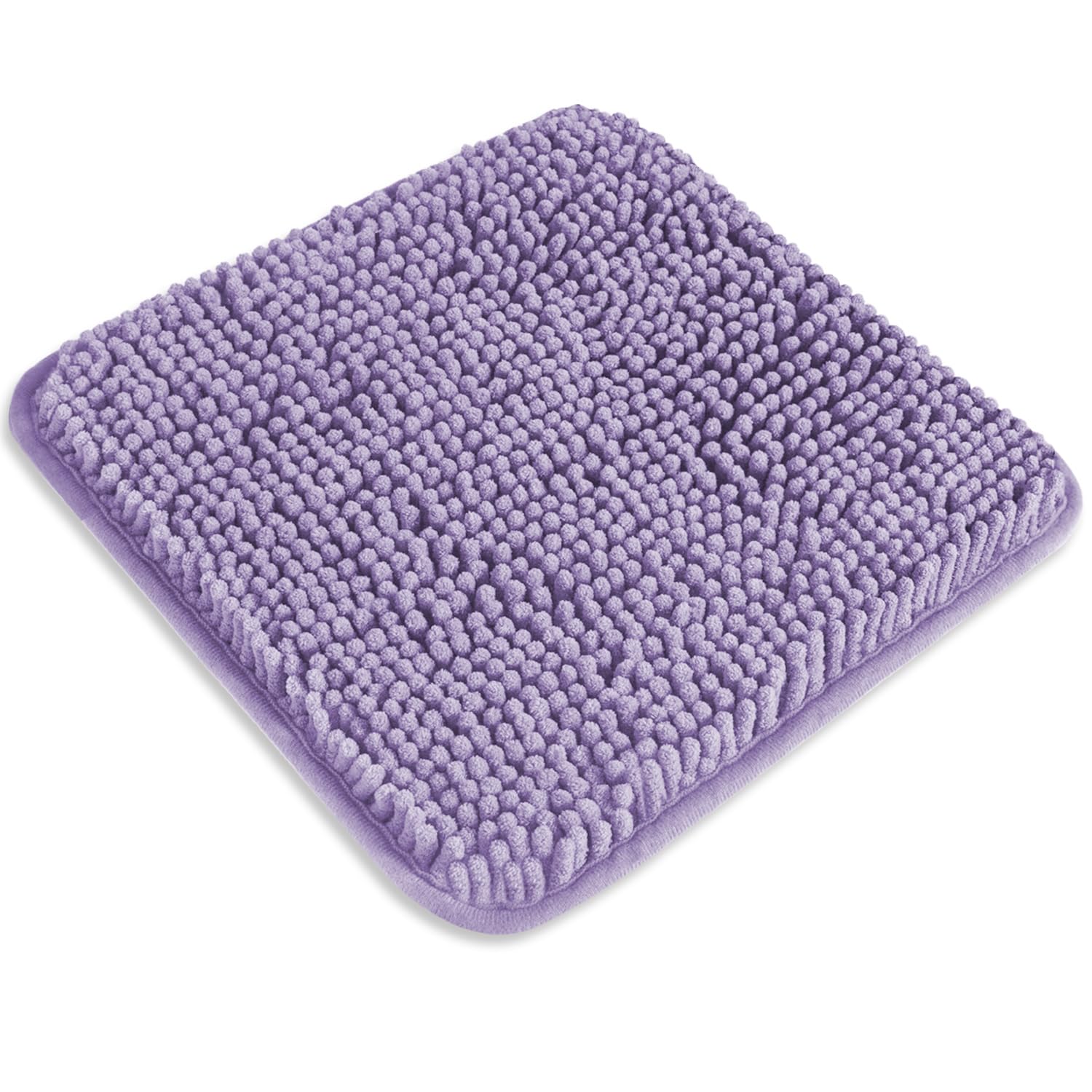 PureSwan Small Bathroom Rug 12"x12" – Washable and Absorbent Mini Bath Mat, Non Slip, Thick Soft Chenille Bath Rugs for Bathroom, Shower, Locker Rug(Lavender) — image 1