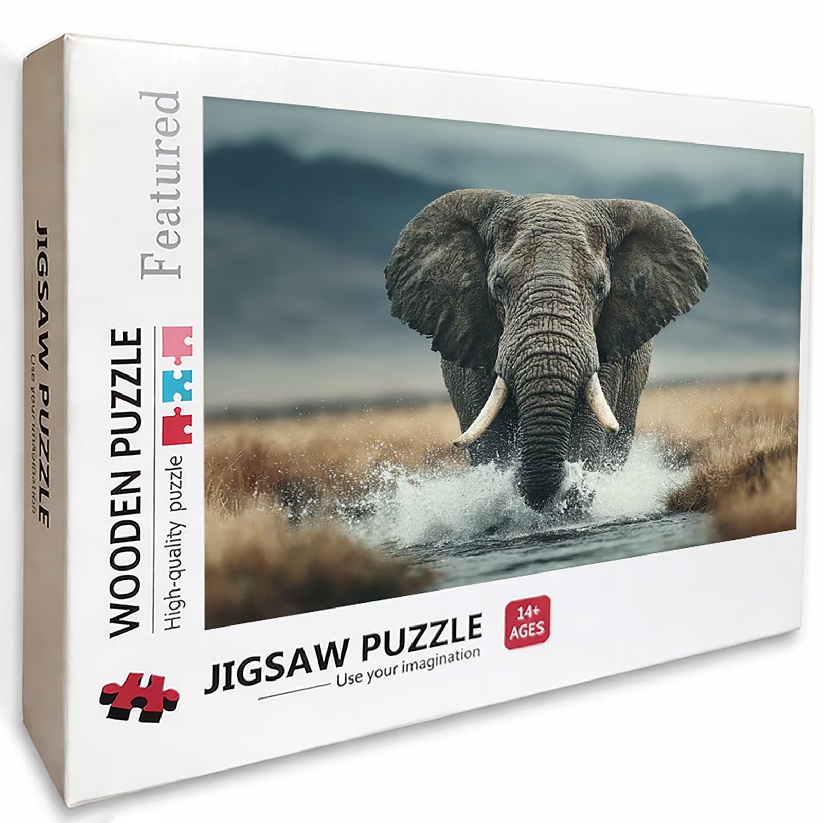 Elefant Puzzle 4000 Teile für Erwachsene, DIY Holzpuzzle 141x87cm, Holzpuzzle Erwachsene für Die Ganze Familie, Groß Deko Puzzles und Geschenke, Clevere Rätsel, Geschenk für Mädchen, (Tier) 0-2616
