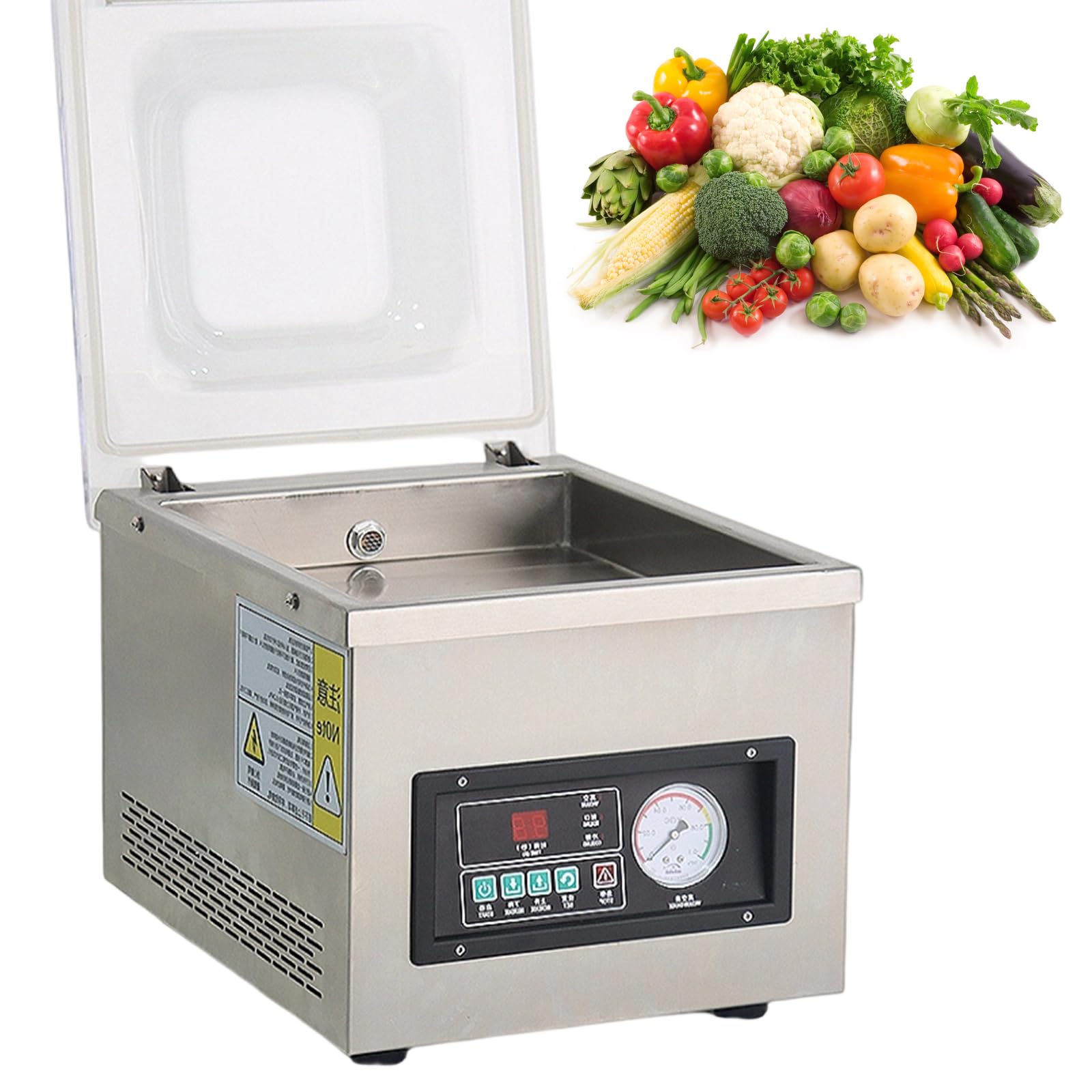 Zgrzewarka PróżNiowa Do śWieżYch MięS, Maszyna Do Zgrzewania żYwnośCi 370 W Z PręTem UszczelniająCym 26 Cm I Cyfrowym Panelem Sterowania Do Konserwacji MięSa DZ-260A5