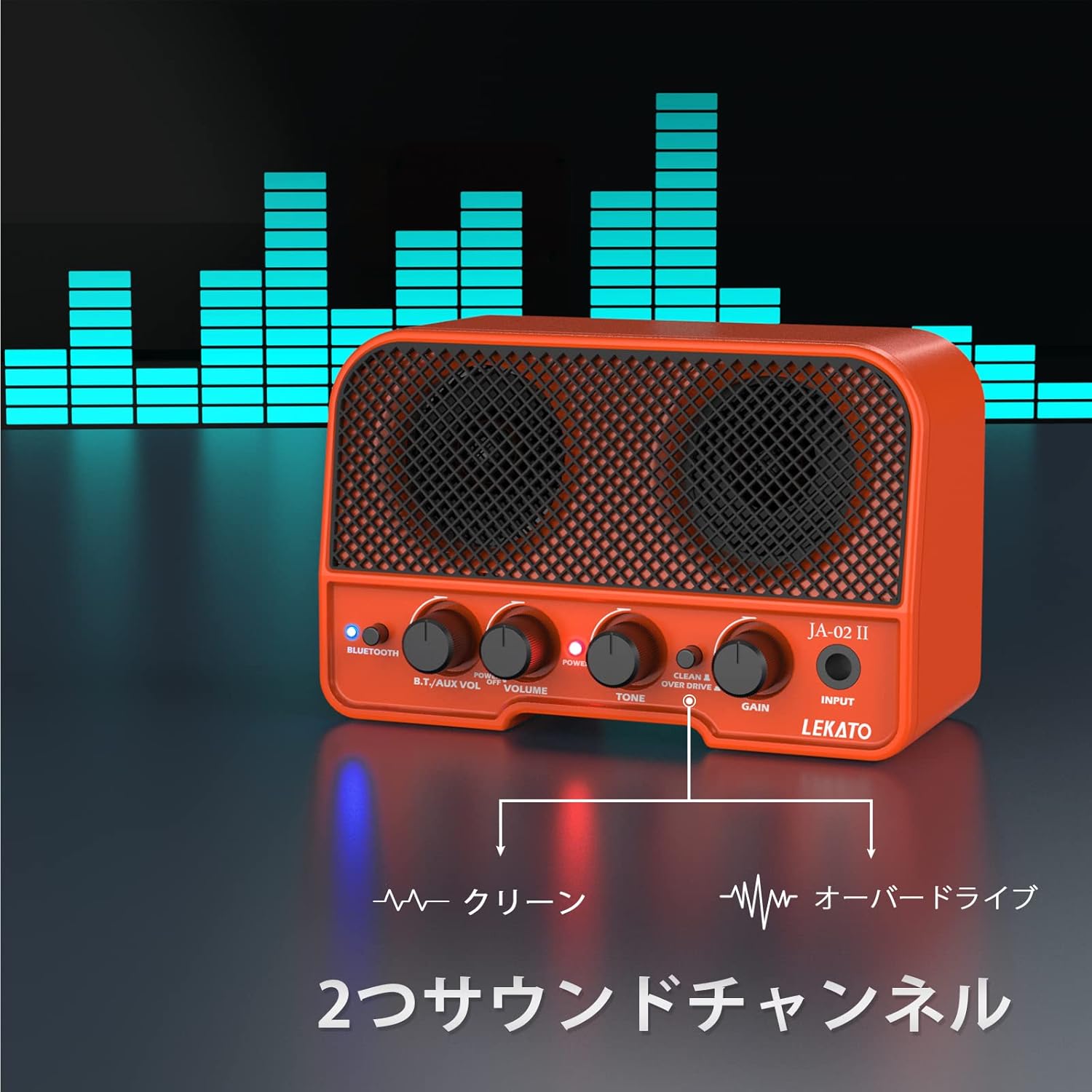 LEKATO JA-02 II Bluetoothスピーカー Amazon | キクタニ(Kikutani) JOYO Bluetooth搭載 5W 充電式アンプ JA