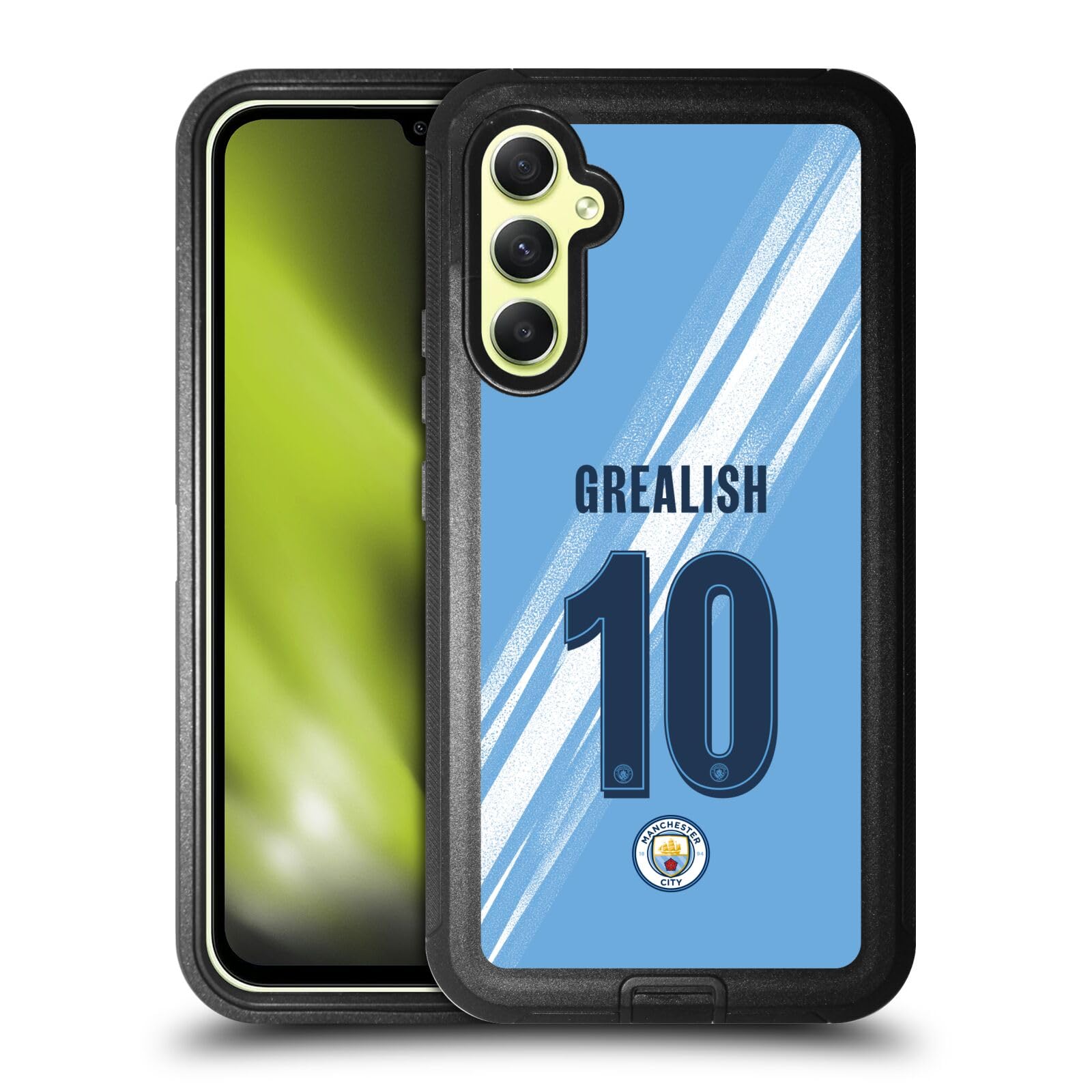 Head Case Designs Officially Licensed Manchester City Man City FC Jack Grealish 2025/26 Players Home Kit Ultra-Armoured Shockproof Case [Military Grade] Compatible With Samsung Galaxy A34 5G