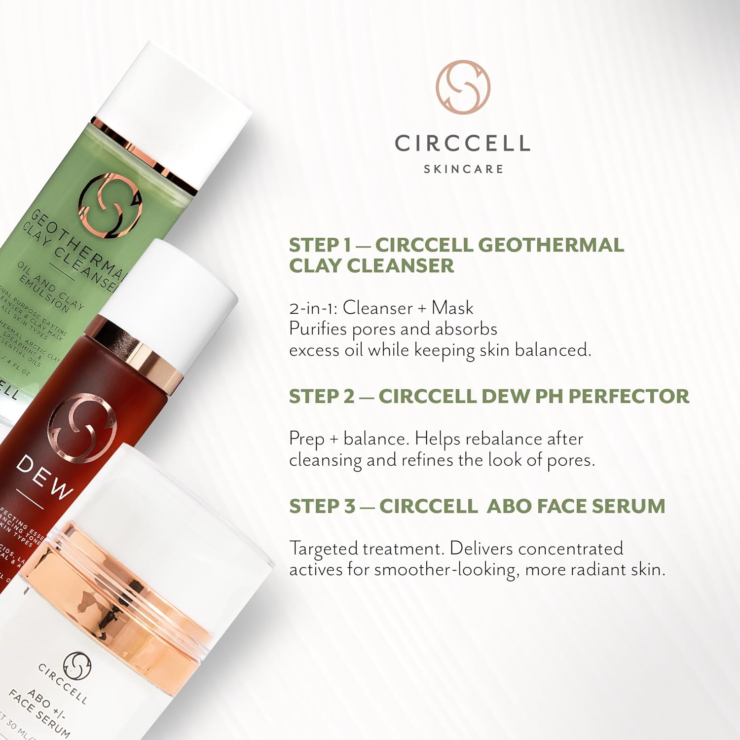 CIRCCELL Geothermal Clay Cleanser – Hydrating Facial Cleanser - Arctic Clay and Essential Oils Deep Clean & Detox Skin – Hydrating Clay Face Wash or Mask for All Skin Types