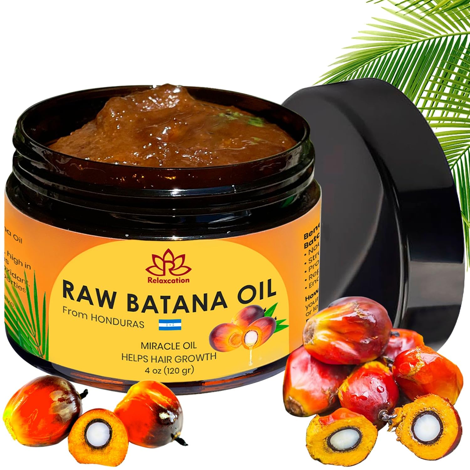 BATANA OIL by AUTHENTIC - Pure Raw Honduras Source | Hydrates Hair, Improves Scalp Health, Promotes Growth (4 oz)