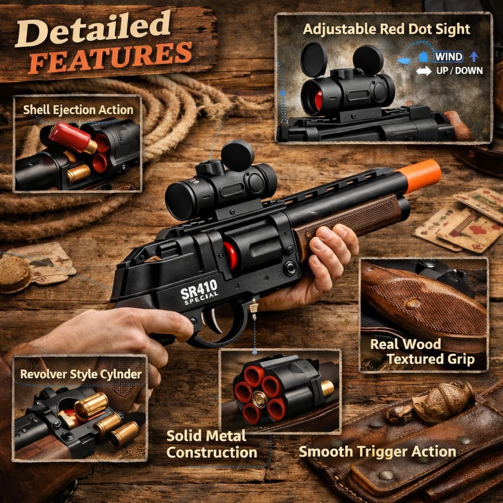 Realistic Toy Foam Blaster Sniper with Scope, Toddler Toy Dart Blaster with 120 Soft Foam Darts, Goggles, Air Pocket Technology Outdoor Game, Easter Basket Stuffers Kids Toys for Ages 8-12 Boys Girls