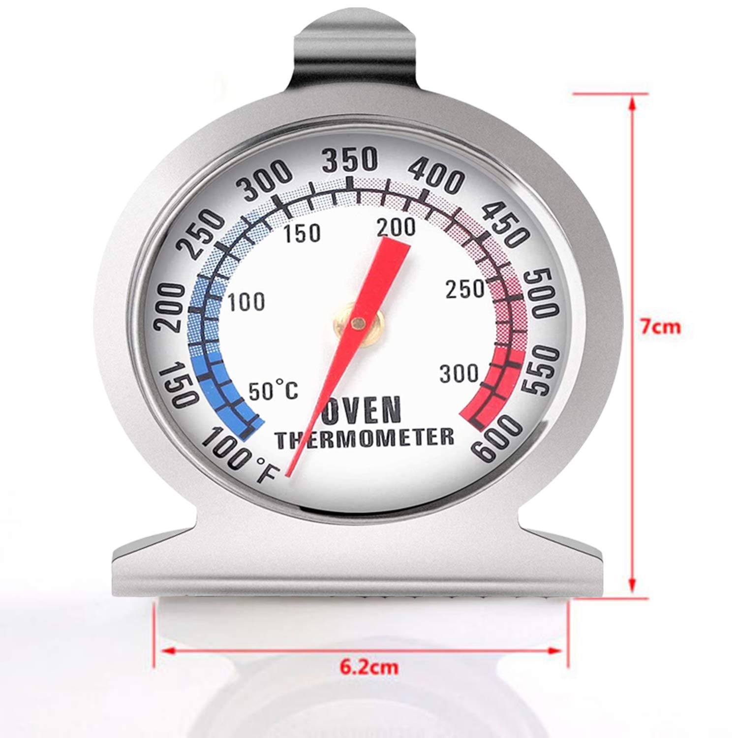 Ofenthermometer Aus Edelstahl – 50–300°C Für Ofen, Grill & Smoker | Kein Batteriebedarf