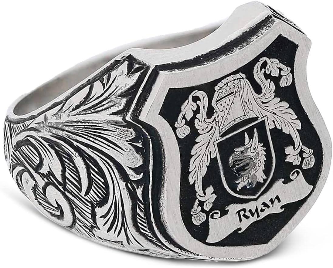 Family Ring, Family Crest Ring, Personalized Coat of Ring, Silver Signet, Family Gathering Gift, Special Day