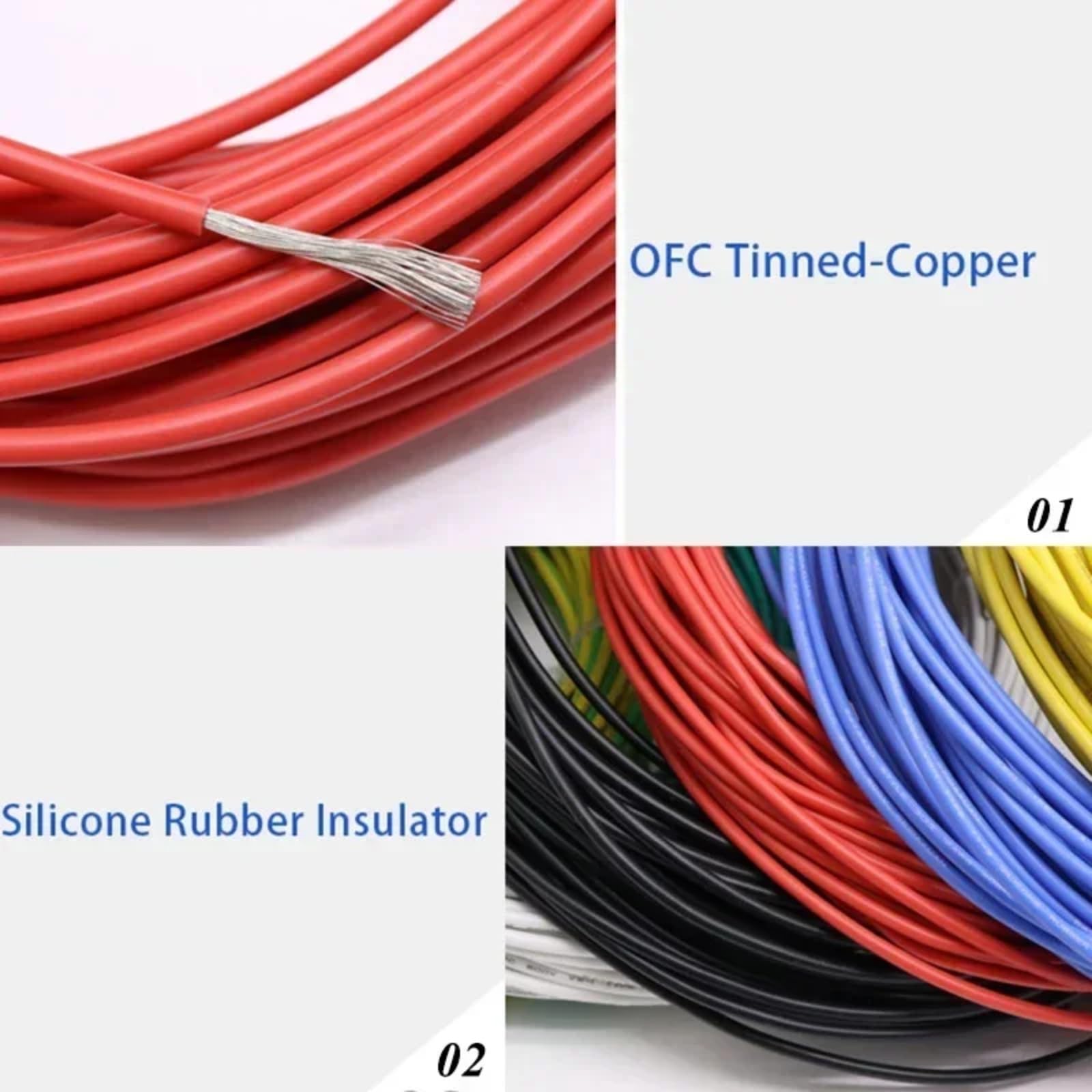 Cables electrónicos UL3135 aislamiento de silicona cobre 30 28 26 24 22 20 18 16 14 12 10 AWG cables resistentes a altas temperaturas (verde; 5 metros; 28 AWG)