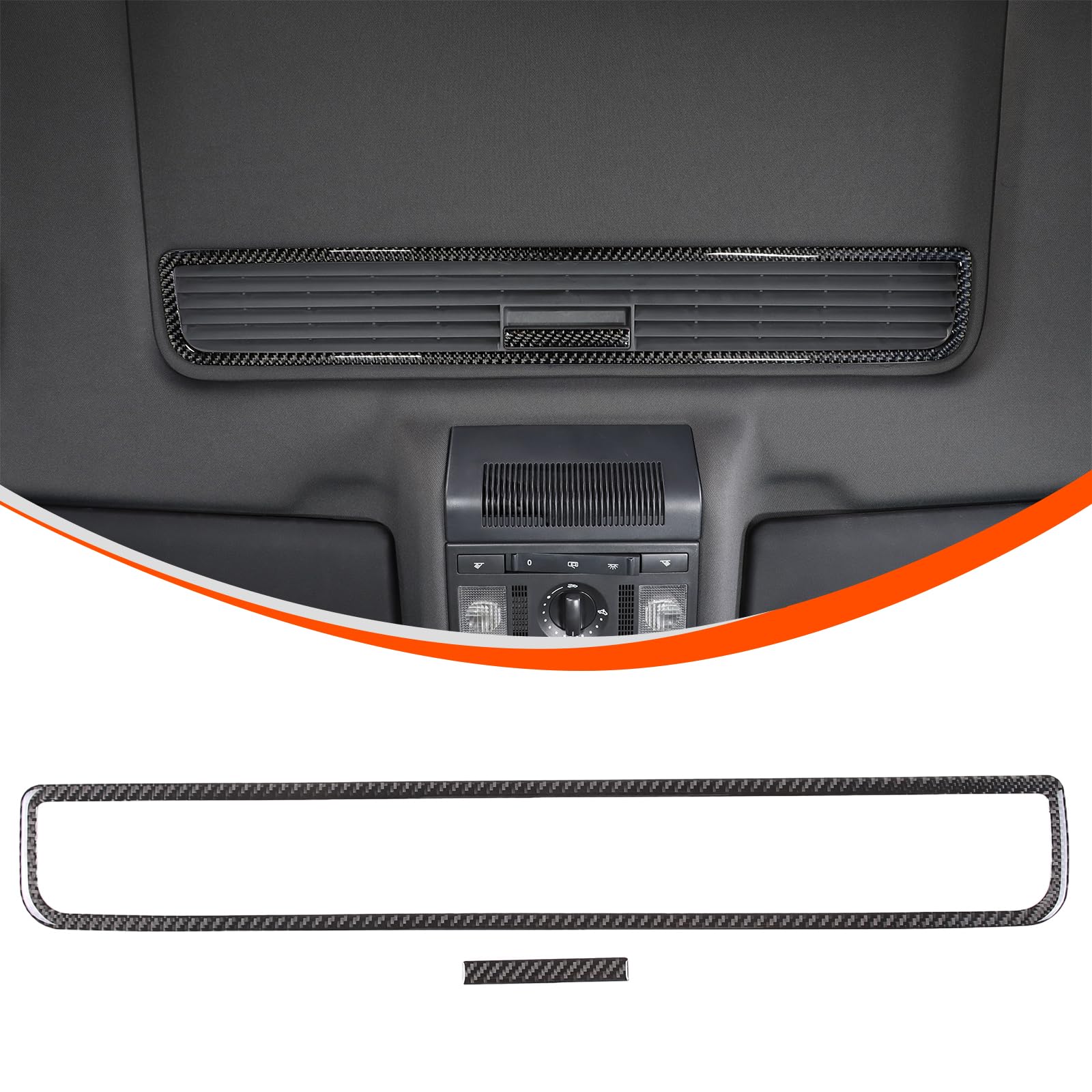 TongSheng Soft Carbon Fiber Car Sunroof Handle Panel Trim Frame,Compatible with Seat Leon 2008 2009 2010 2011 2012 (Black Carbon Fiber)