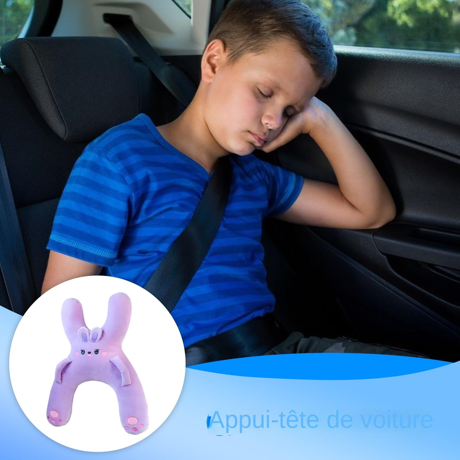 Oreiller Enfant Auto Appui-Tête Ergonomique Respirant Mignon Enfant