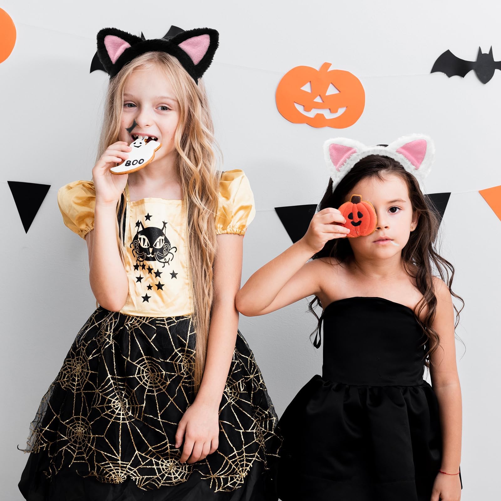 Oxxggkao Serre-tête avec oreilles de chats animés pour fête de Noël, bal masqué, accessoire de costume confortable
