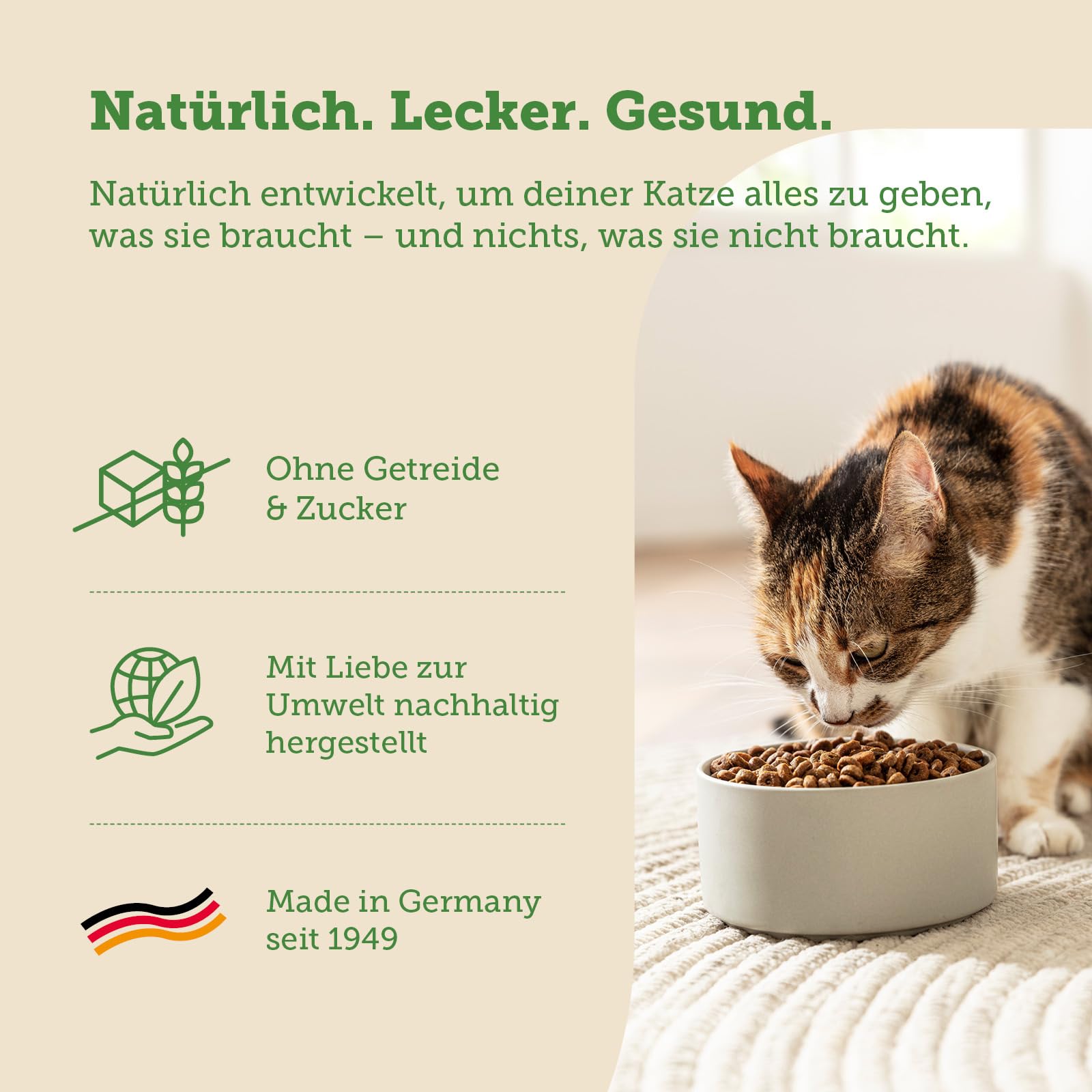MERA Cats Nature Sterilised/Light Huhn Katzenfutter Trocken 10kg | Für sterilisierte/kastrierte Katzen | Getreidefrei & zuckerfrei | fettarmes Katzen Trockenfutter hoher Fleischanteil