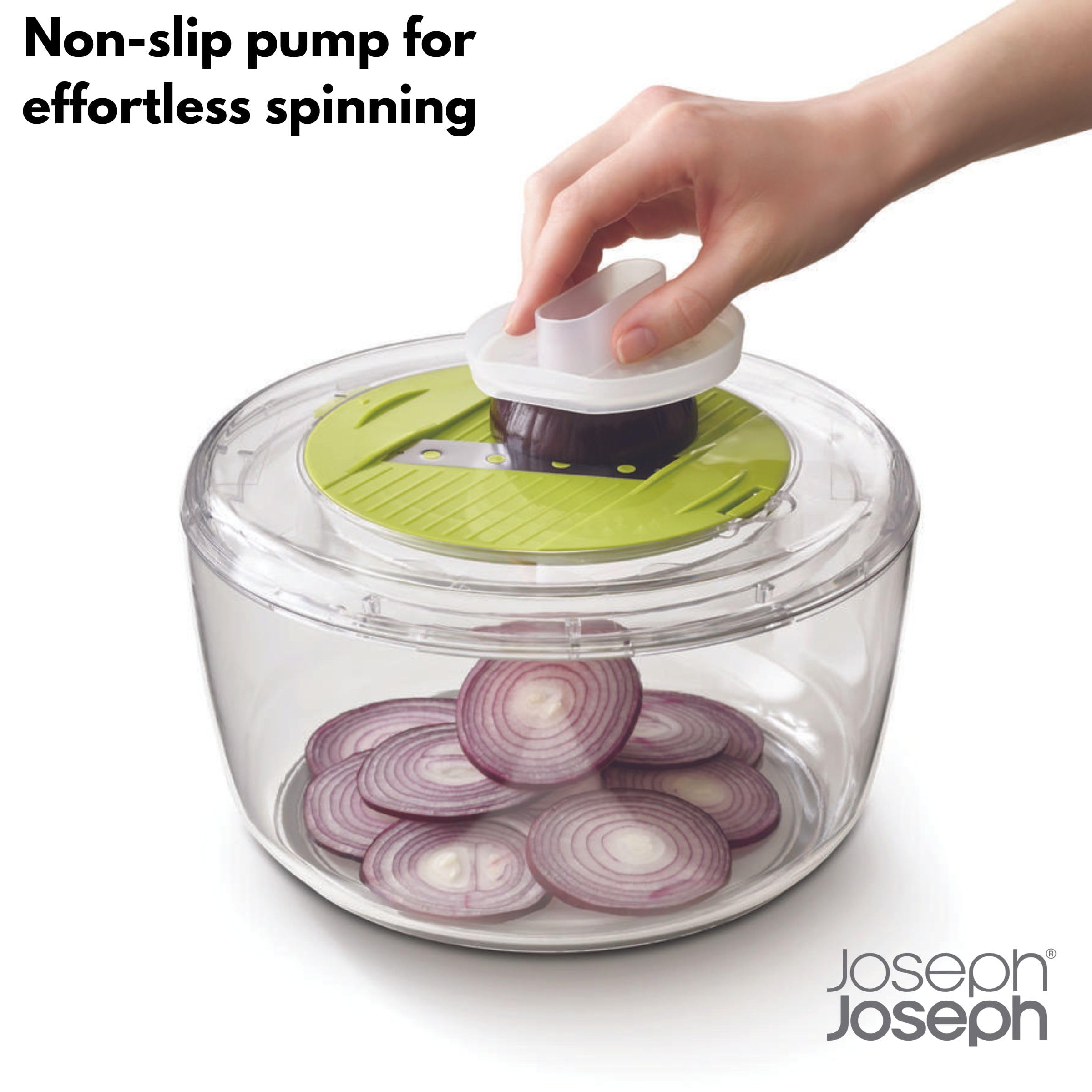 Joseph Joseph Multi-Prep 4-Pièces - Ensemble De Préparation De Salade Multifonction Avec Essoreuse Ã€ Salade, Coupe-spirale, Trancheuse Et Rpe, Rangement Compact, Multicolore
