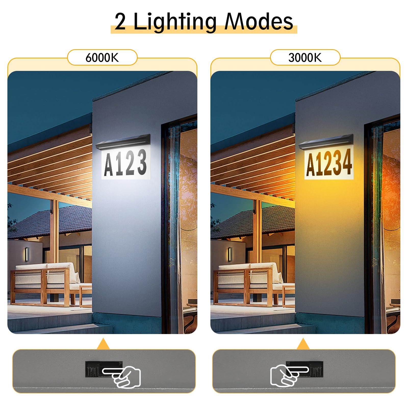 Custom Street Name Plaque Solar LED House Number Sign – Waterproof Illuminated Address Plaque For Outdoor Visibility Numbers Lowe's - View #8