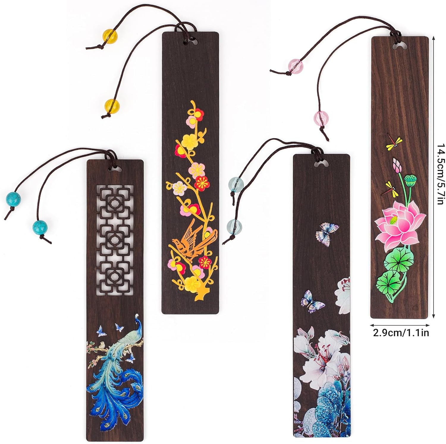 Bookmarks Gifts,Wood Bookmark for Women Men Cute Book Mark for Book Lovers,Pretty Book Marks for Friends Teachers Students Birthday Present (Wood Bookmarks) - Image 2