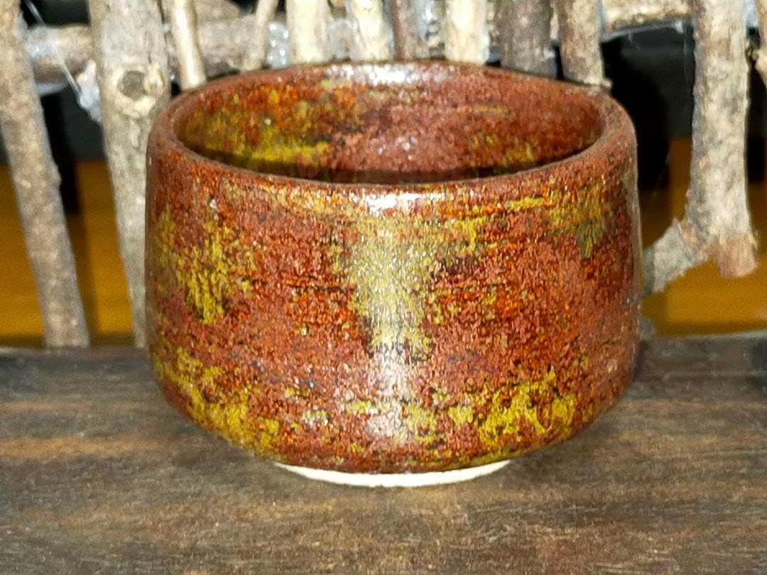 ♥美濃焼 志野 ぐい呑み 桐箱付き ぐい飲み 骨董品 ♥美濃焼 志野