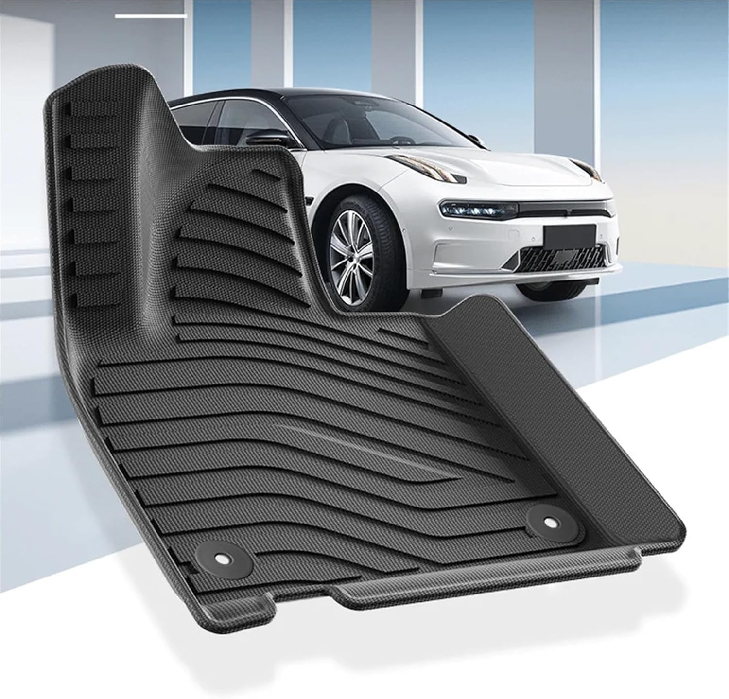 for ZEEKR 001 2023-2025Car Floor Mats Cargo Liner Trunk Mat TPE Waterproof Foot Pad Left Hand Drive Car Interior Accessories(7pcs Double LHD)
