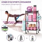 Sac de rangement pour tapis de yoga, porte-matelas de gymnastique, VOPEAK Stockage d'entraînement pour tapis de yoga, rouleau de mousse, salle de gymnastique Rangement d'équipement de gym pour la maison d'exercice et de fitness (métal)