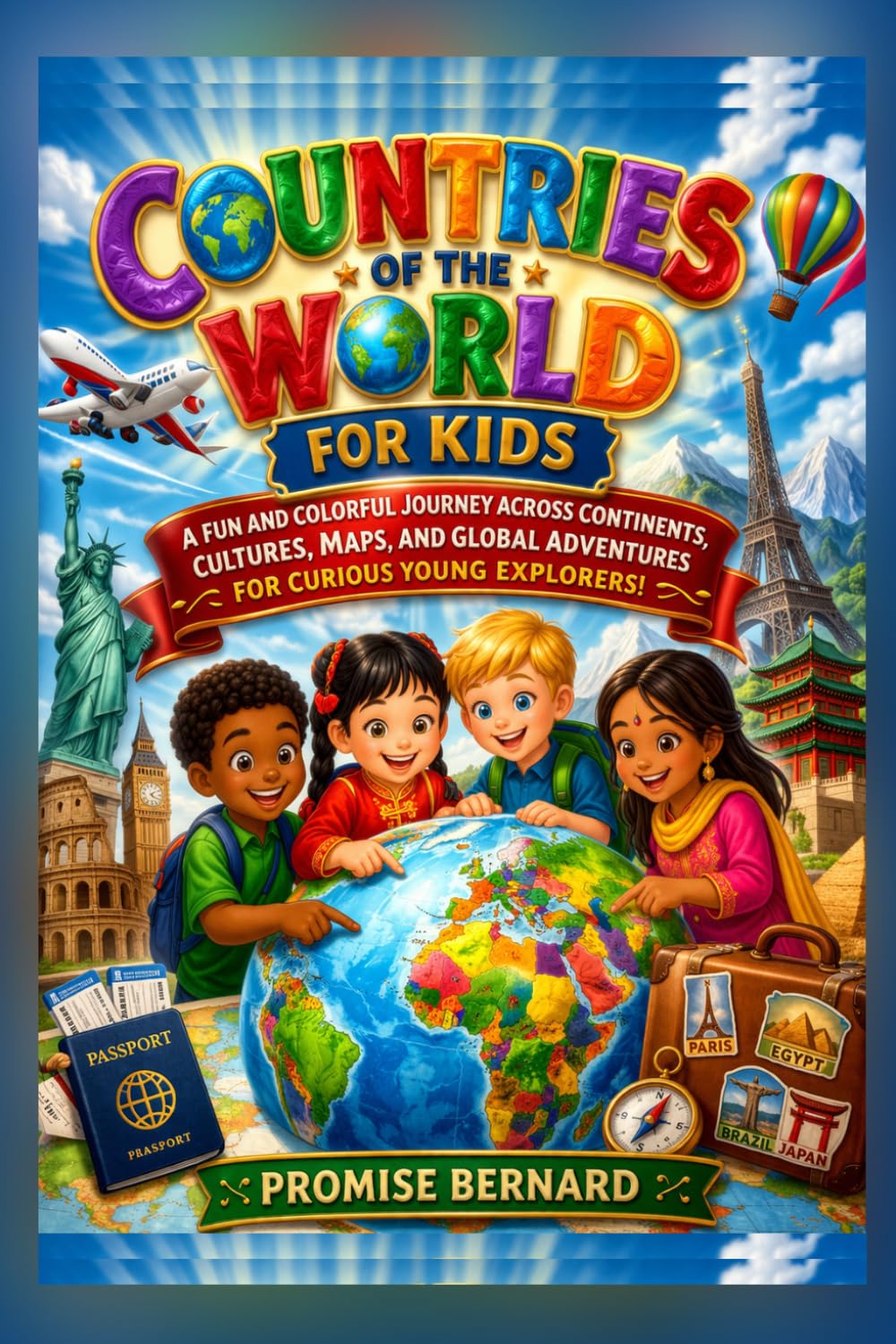 COUNTRIES OF THE WORLD FOR KIDS: A Fun and Colorful Journey Across Continents, Cultures, Maps, and Global Adventures for Curious Young Explorers!