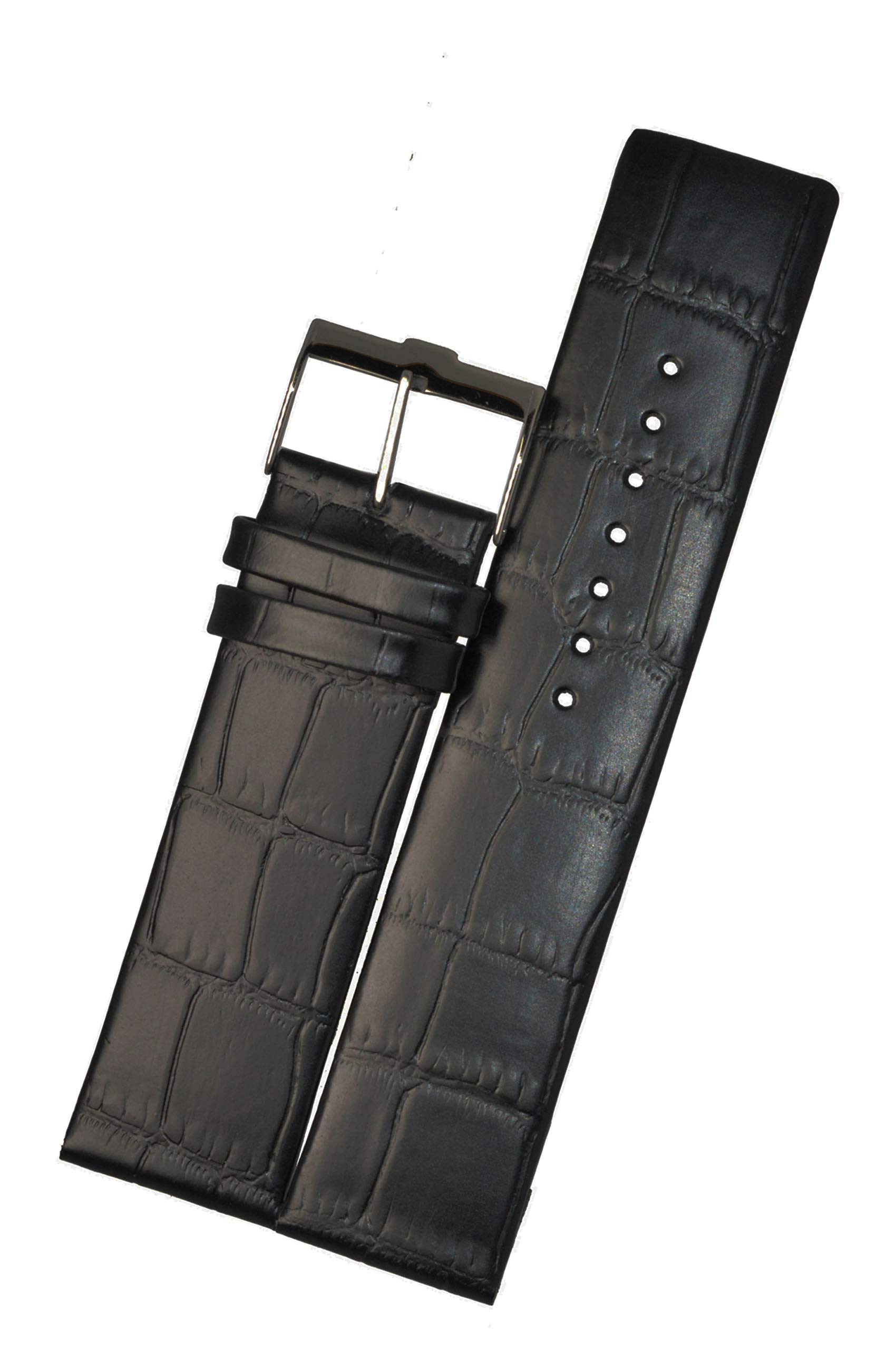SURU® 20MM Slim Square Tip with Rounded Angles Leather Watch Strap / Watch Band (Width- 20mm /Colour- Black) D6158 (B0B2N56KFH) Amazon Price History, Amazon Price Tracker