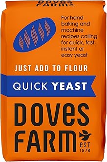 Doves Farm Quick Yeast 4.41 oz (125g) - Fast Acting Gluten Free Yeast for Baking Bread, Pizza Dough, Rolls | For Hand Baking and Bread Machine | Quick, Fast, Instant, Rapid Rise Leavening Agent