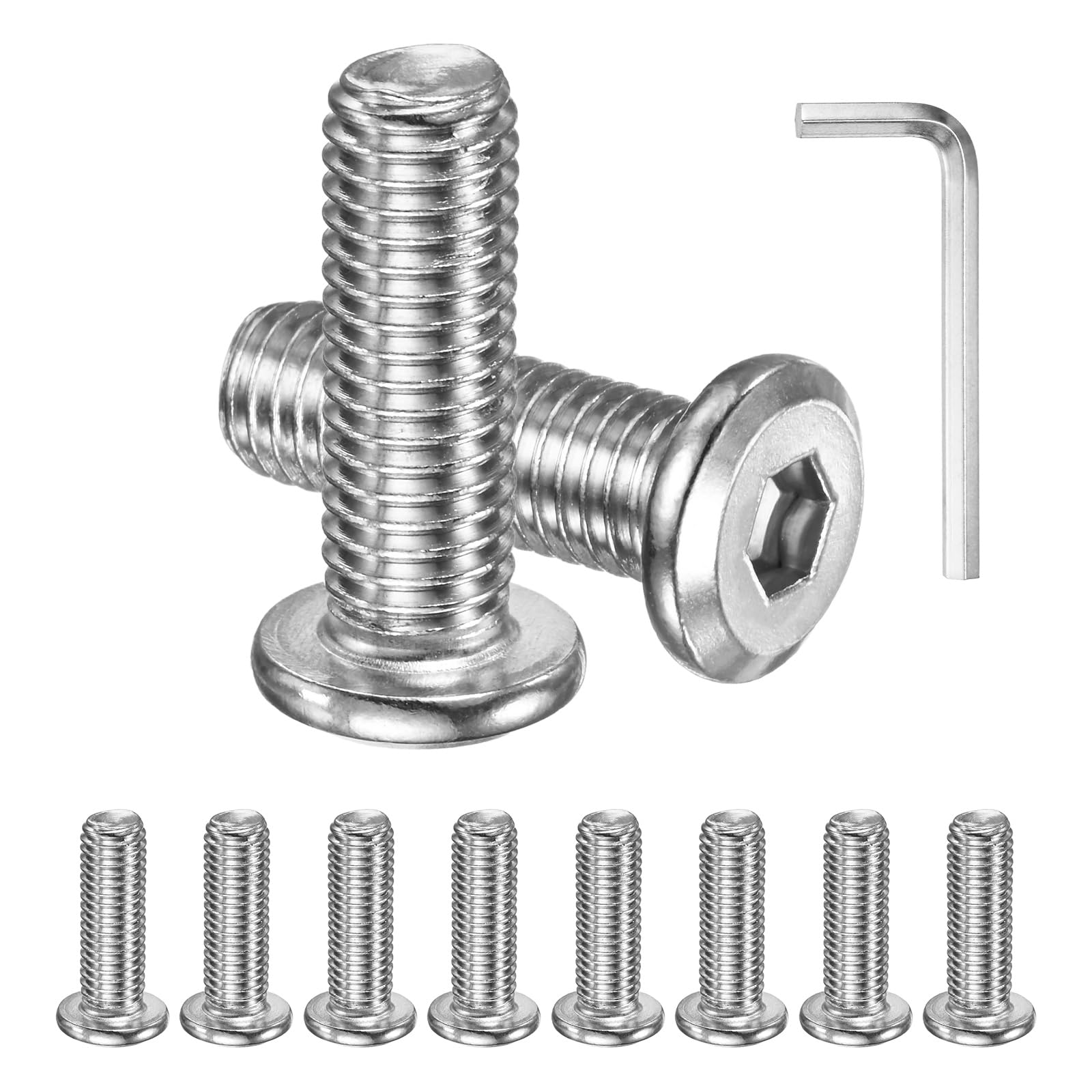 M METERXITY 10-Pack Flat Head Socket Cap Screws