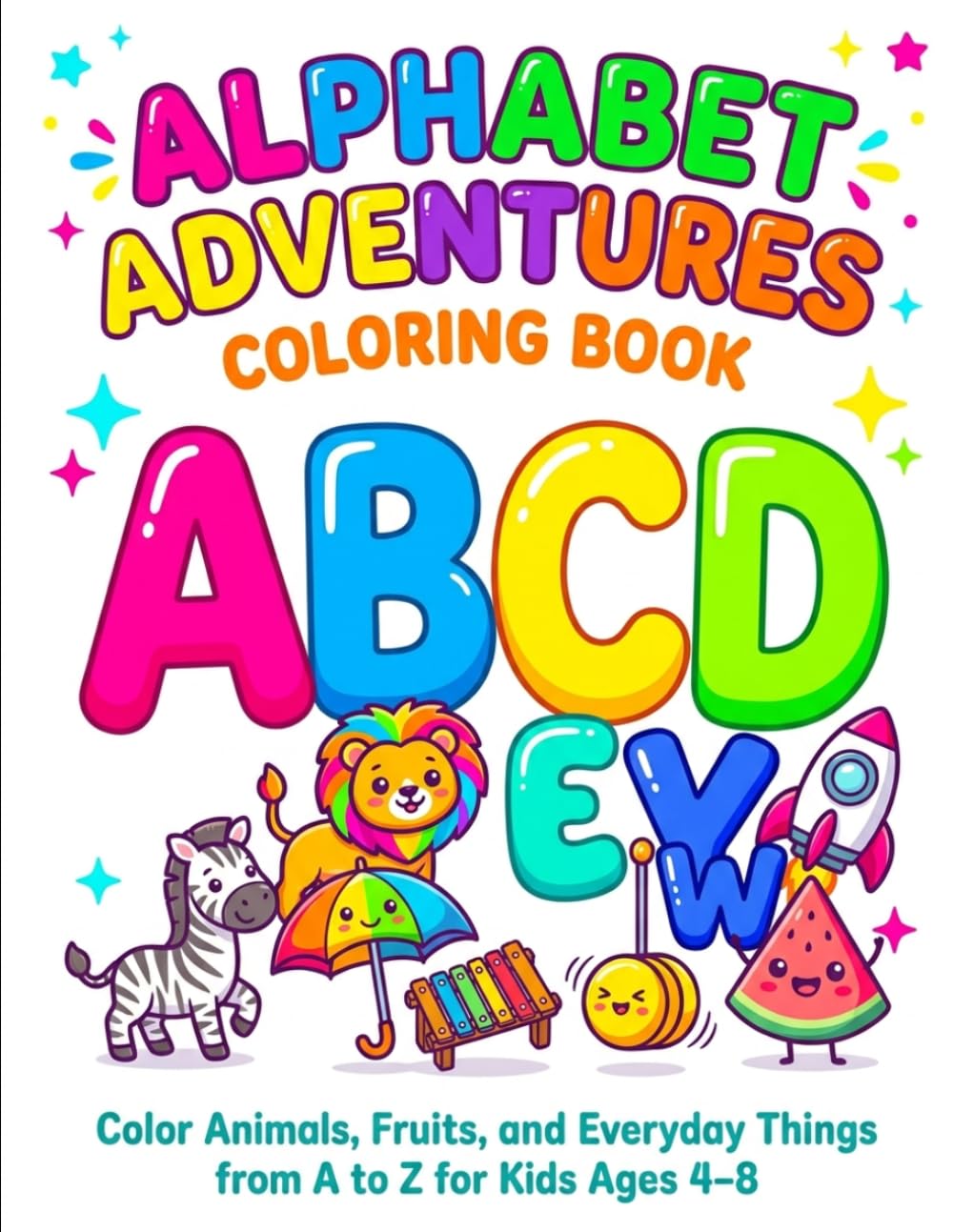 learn alphabets: coloring alphabet book