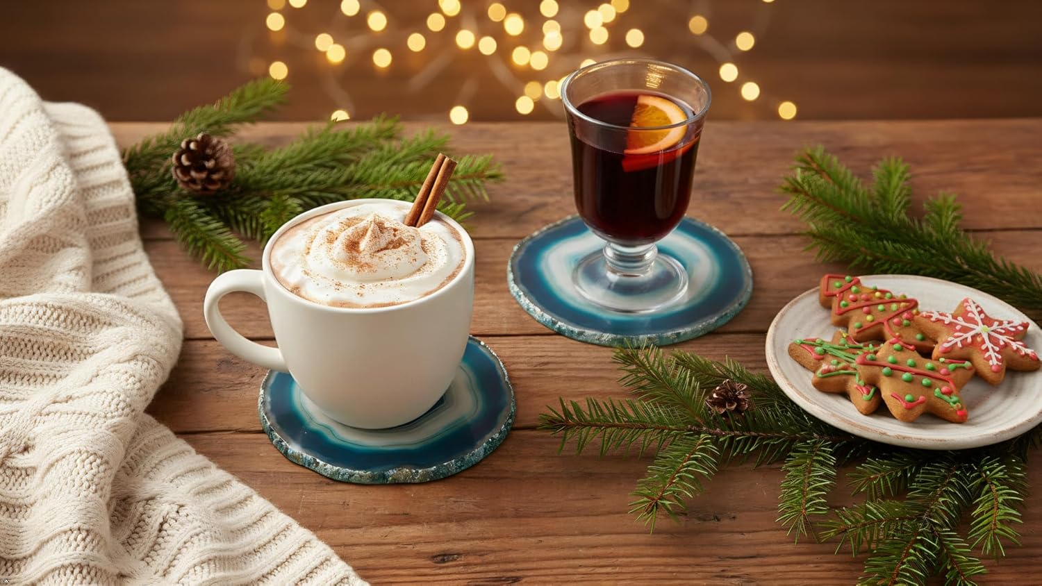 rockcloud 1 PC Agate Slices Geode Stones,Place Card,Irregular Home Decoration Healing Crystals Collection 3-4.3" - Image 4