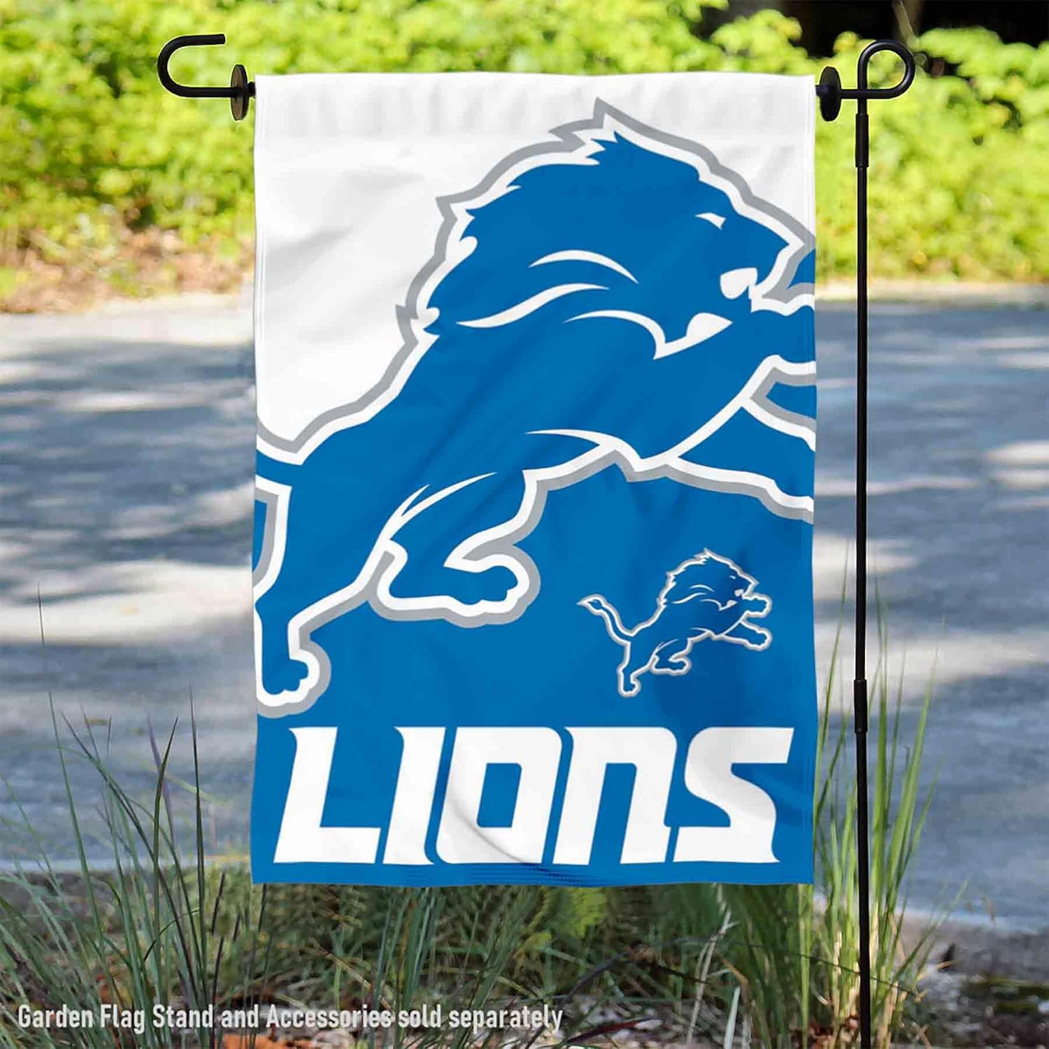 WinCraft Detroit Lions Large Logo Double Sided Garden Banner Flag - Image 2