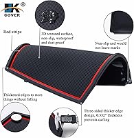 Vista 6 de JKCOVER Tapetes para tablero Compatible con Subaru Crosstrek/Impreza 2018-2022 2023 y Subaru Forester 2019-2024 Accesorios Tapetes para consola Rojo