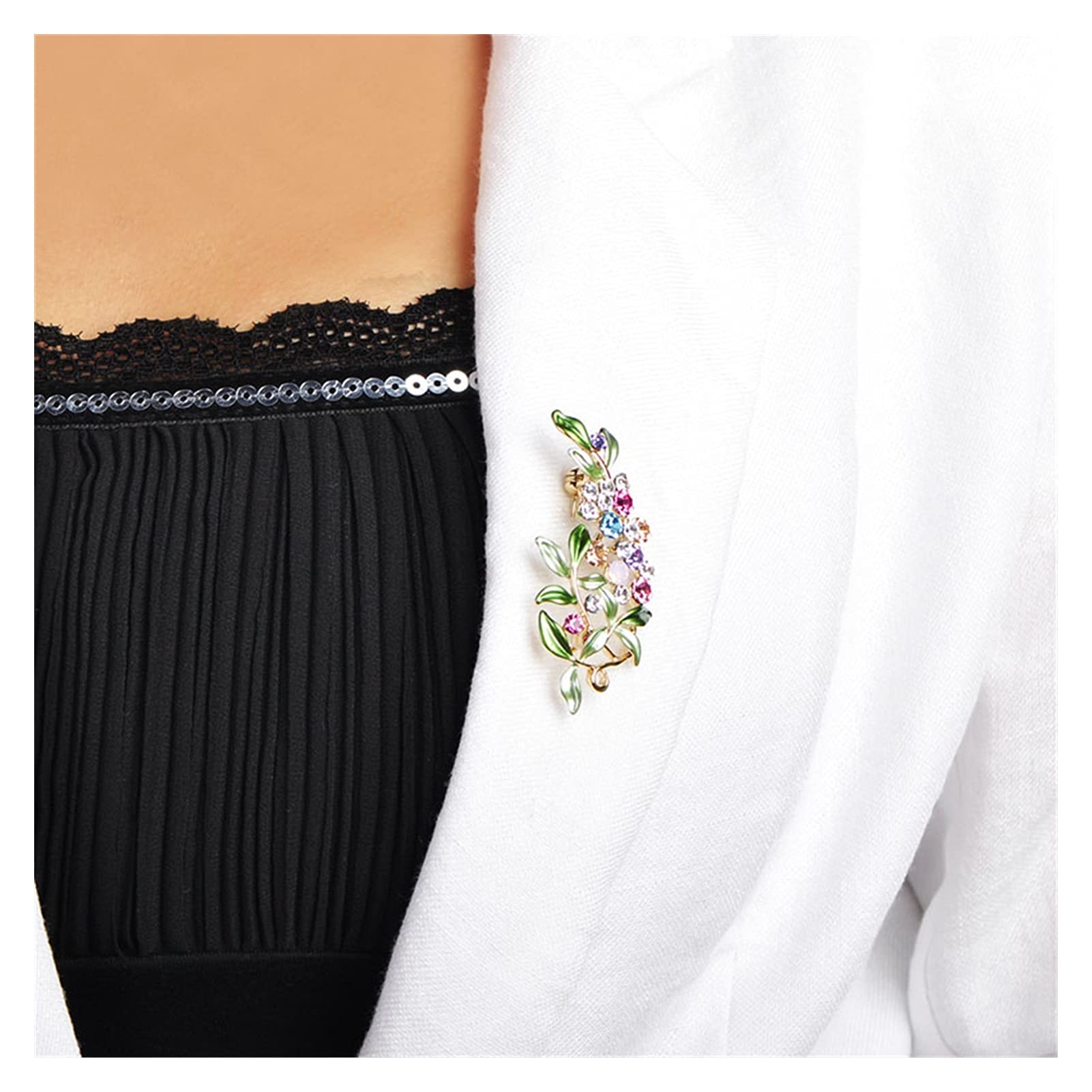 Broschen in Blumenform, bunt, Strass, Legierung, Metall, Schmuck für Damen und Mädchen, Schal, Schnalle, Partykleid, Broschennadeln