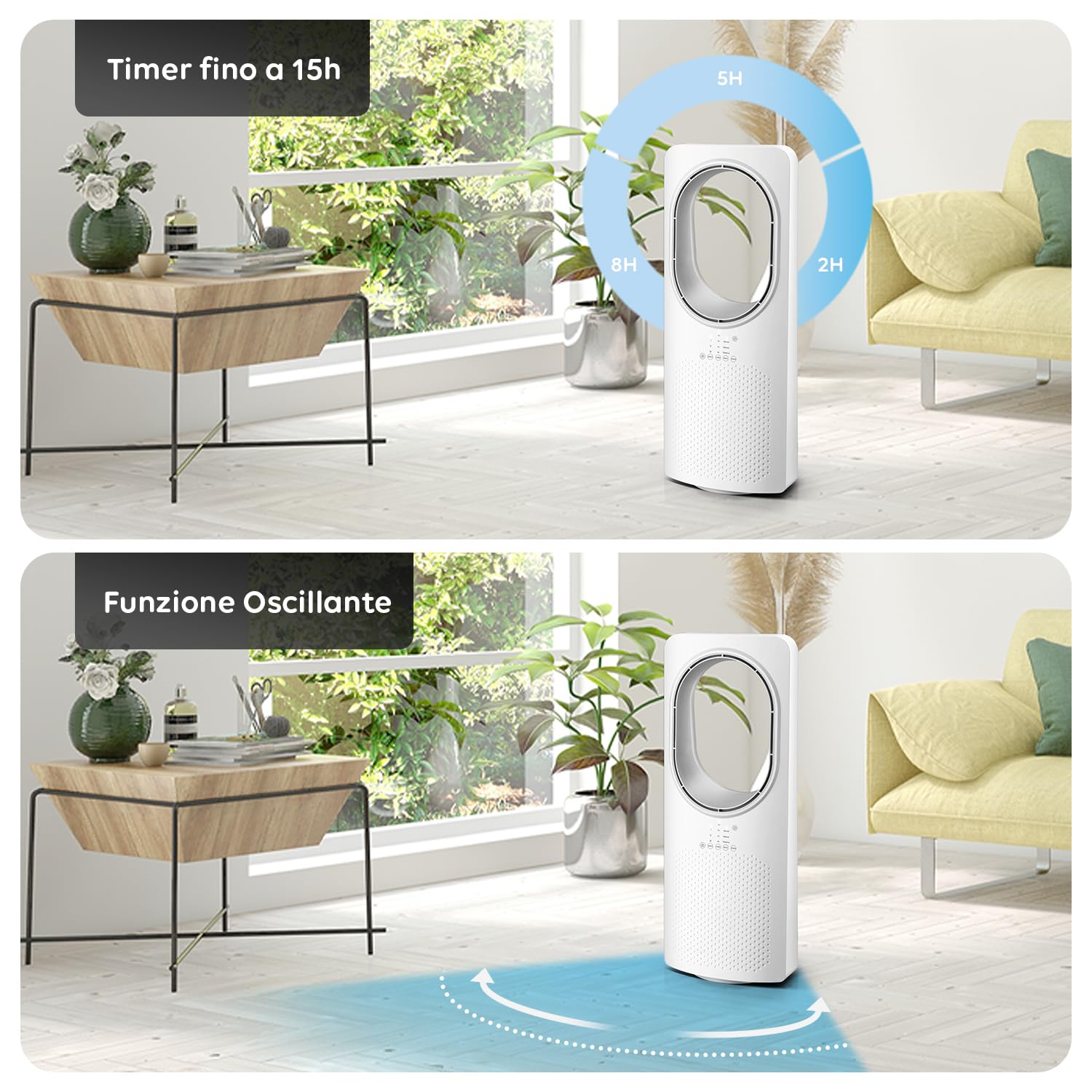 Wintem Turmventilator Freezy - Leiser Flügelloser Ventilator Mit Fernbedienung