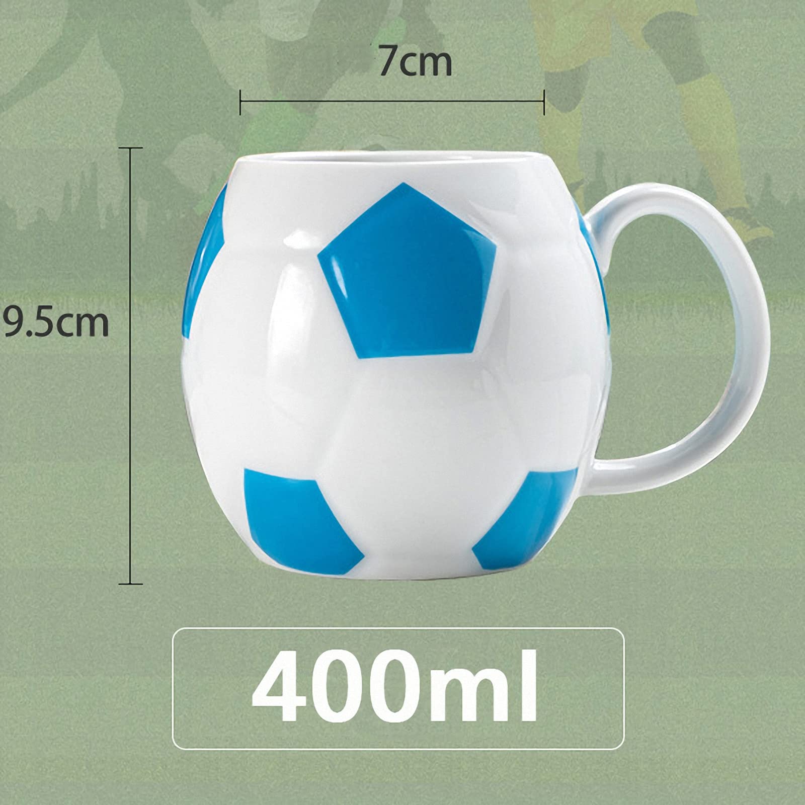 Tazza Acqua da Calcio in Ceramica con Manico, Tazza di Birra Personalizzata per Tifosi di Calcio, Tazza per Bevande da Ufficio/casa, Regalo per Amici, Famiglia e Bambini