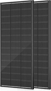 WERCHTAY Solarpanel 440 Watt, N-Type Monocrystalline Solar Panel, 18BB Gitterlinien Technologie, 24.6% Umwandlungsrate PV Modul für Balkonkraftwerk, Wohnmobil, Gartenhäuse, Off-Grid-Systeme (220W*2)