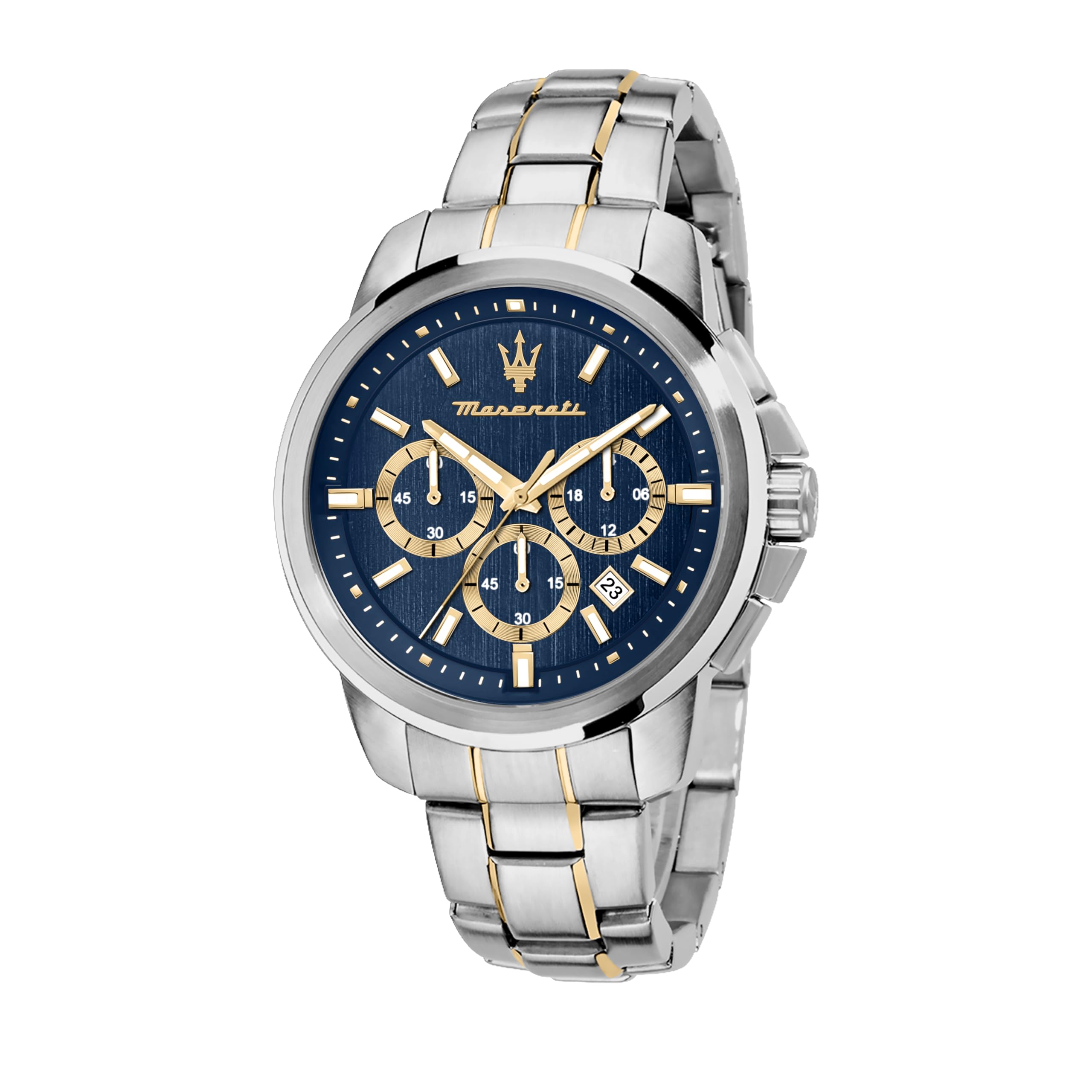 Maserati Successo Mens Quartz Date Chronograph Wrist Watch Analog 45 mm Round Blue Dial with Mineral Crystal Genuine Luxury Watches - for Men (B07WSNV1VP) Amazon Price History, Amazon Price Tracker