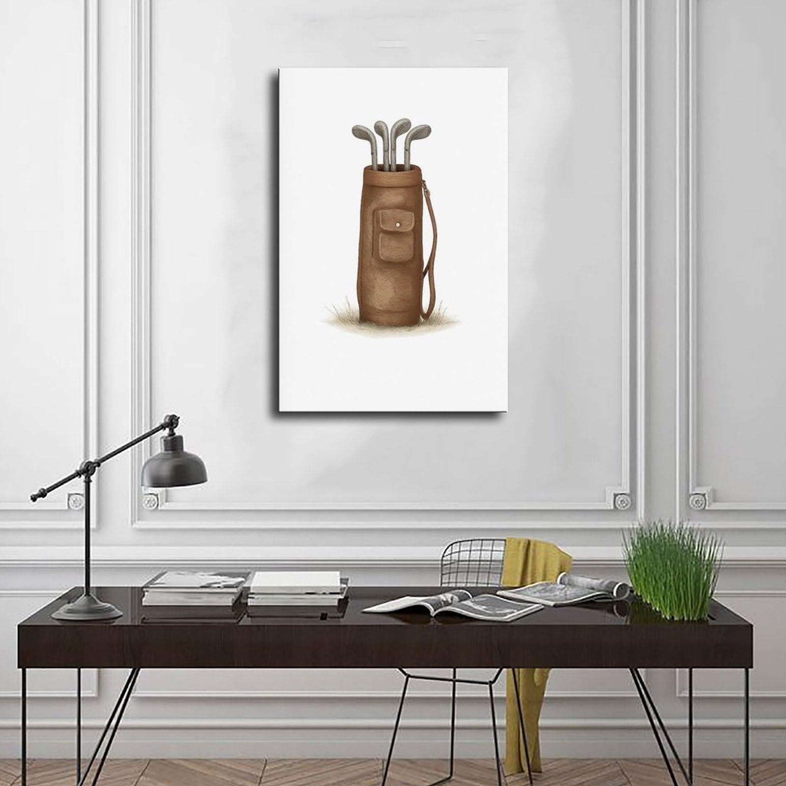 Decorazione per la camera dei bambini a tema sportivo retrò, 1 poster su tela, decorazione per camera da letto, ufficio, stanza, regalo, 61 cm L x 91,4 cm W