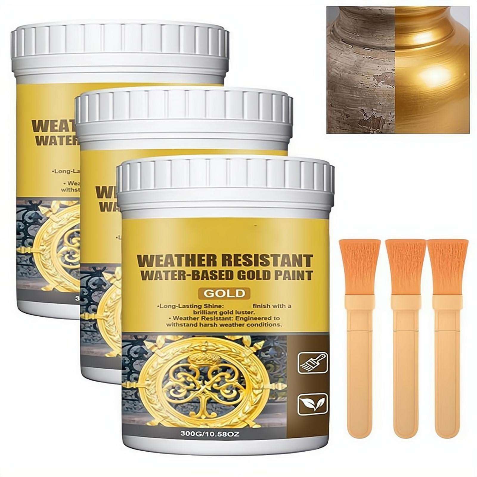 Peinture doree sechage rapide pour renover sans coulure le metal et platre