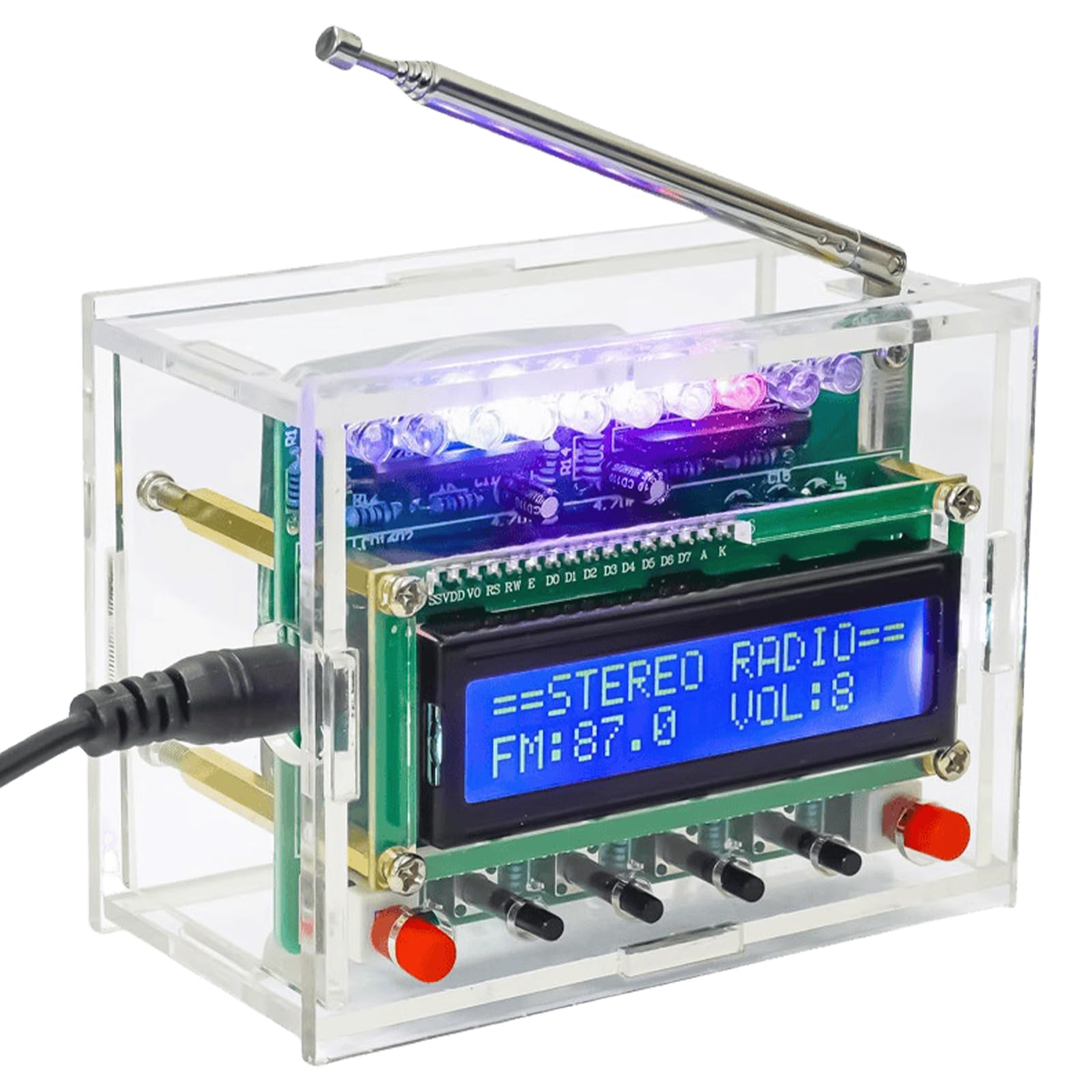 Lötübungs Kit, FM Radio Kits, DIY Elektronik Löt, Lötprojekte Bausatz Radio Modul, FM 87-108 MHz Drahtloser Empfänger zum Lernen und Lehren