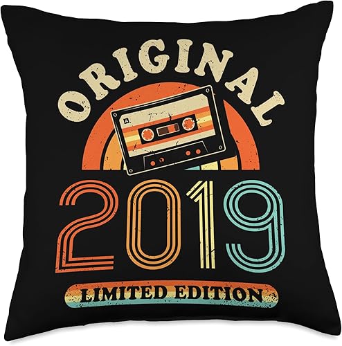 Miniatura 4 de Retro Limited Edition 2019 Cassette Tape 5th Birthday Throw Pillow