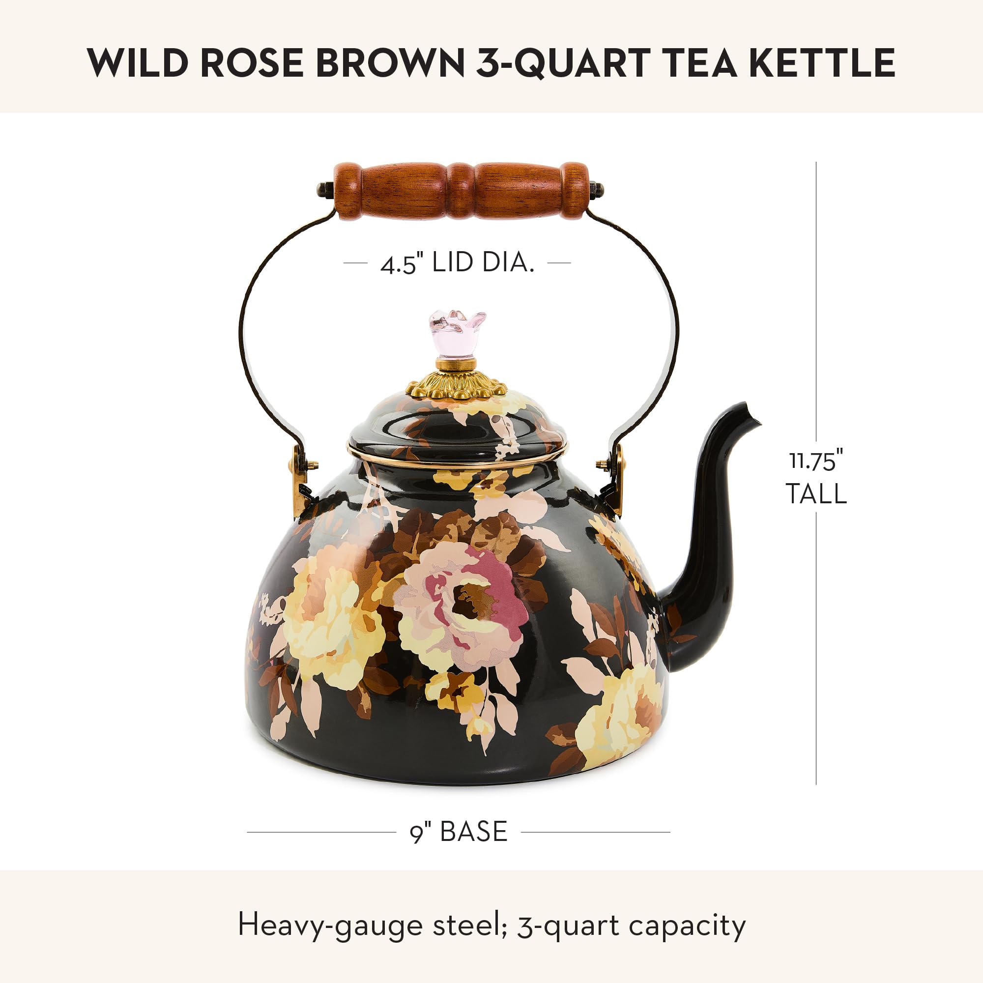 Amazon.com: MACKENZIE-CHILDS Enamel Tea Kettle, Decorative Tea
