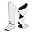 Elite Sports Muay Thai Shin Guards Kickboxing MMA Muay Thai Leg Instep Protective Pads, Martial Art Kicking Sparring Training Gear for BJJ Karate Boxing Taekwondo (Solid White, LXL)