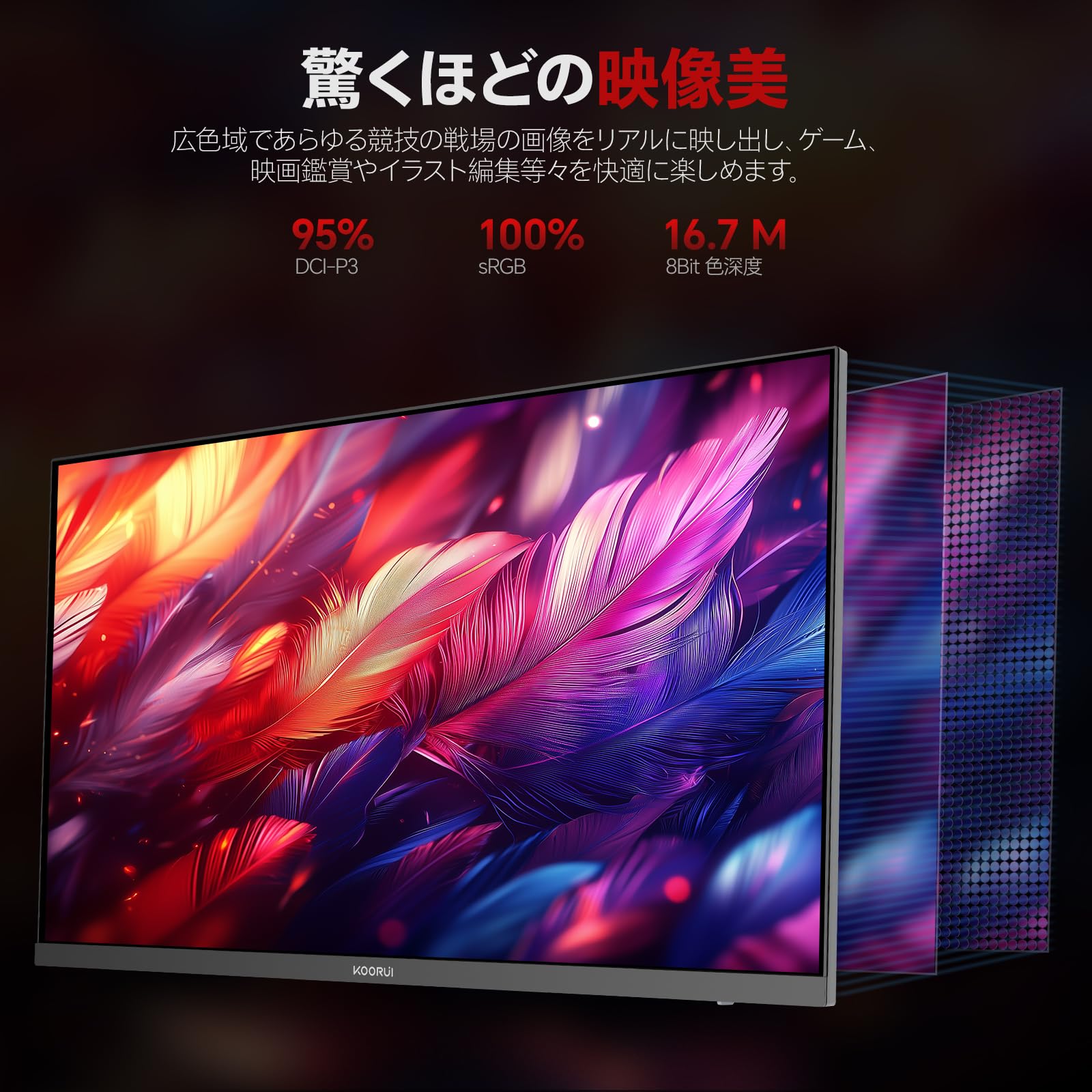 Amazon.co.jp: KOORUI ゲーミングモニター 27インチ WQHD(2560x1440