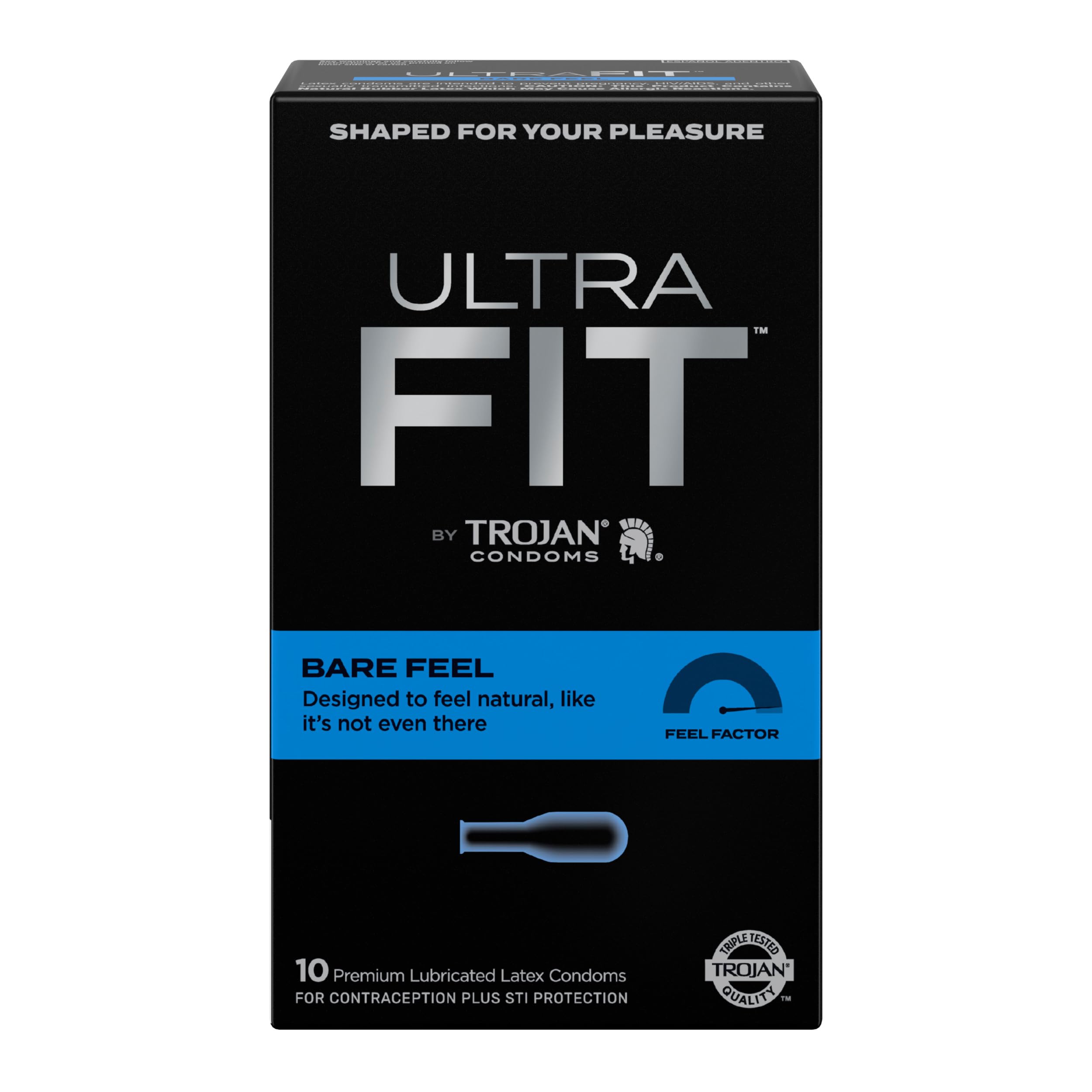 TROJANCondom Ultrafit Bare Feel 10 Ct