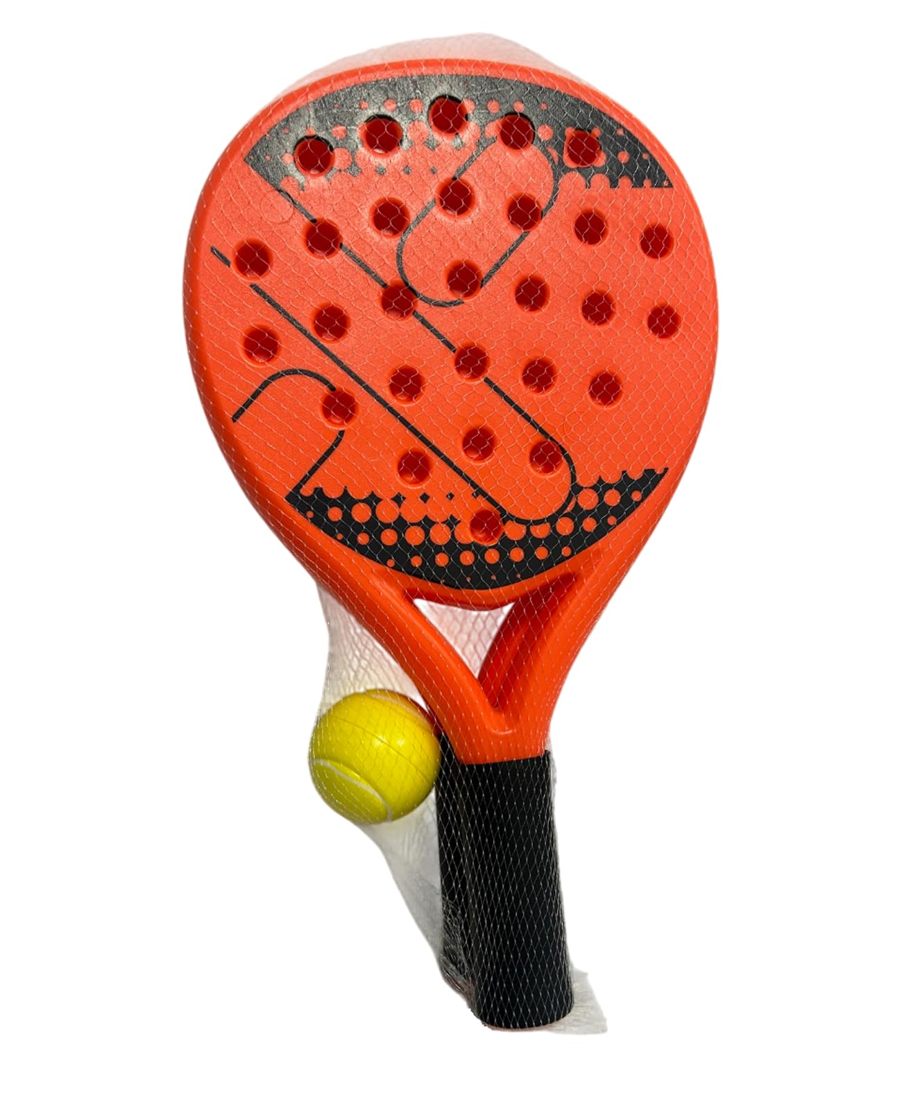 Racchette da Padel con Pallina Set 2 Racchette in Plastica cm 41 con Palla Racchettoni da Spiaggia con Pallina Padel Beach Tennis Pool Party Spiaggia Coppia Piscina Giardino